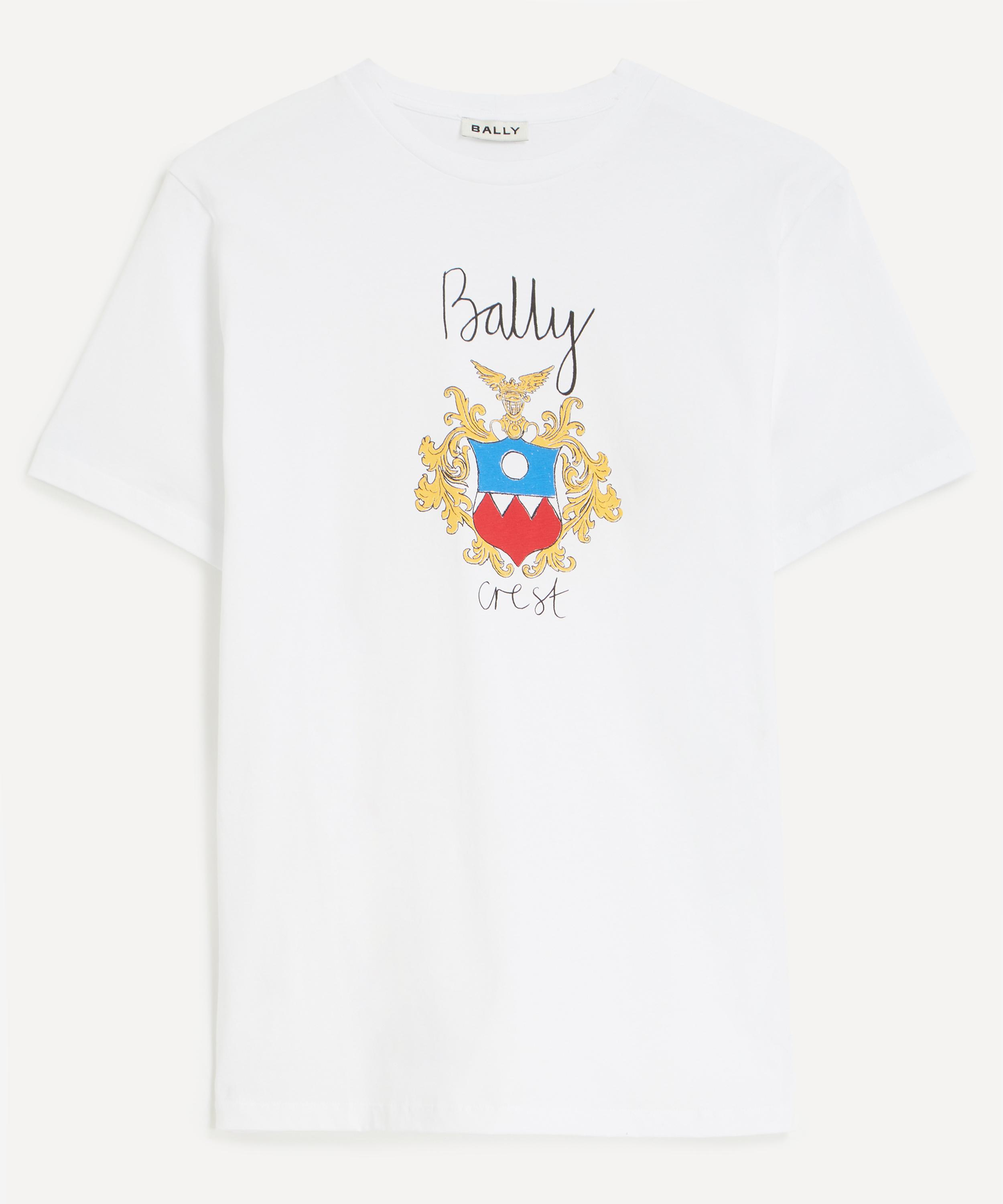 Bally - White Cotton Bally Crest T-Shirt image number 0