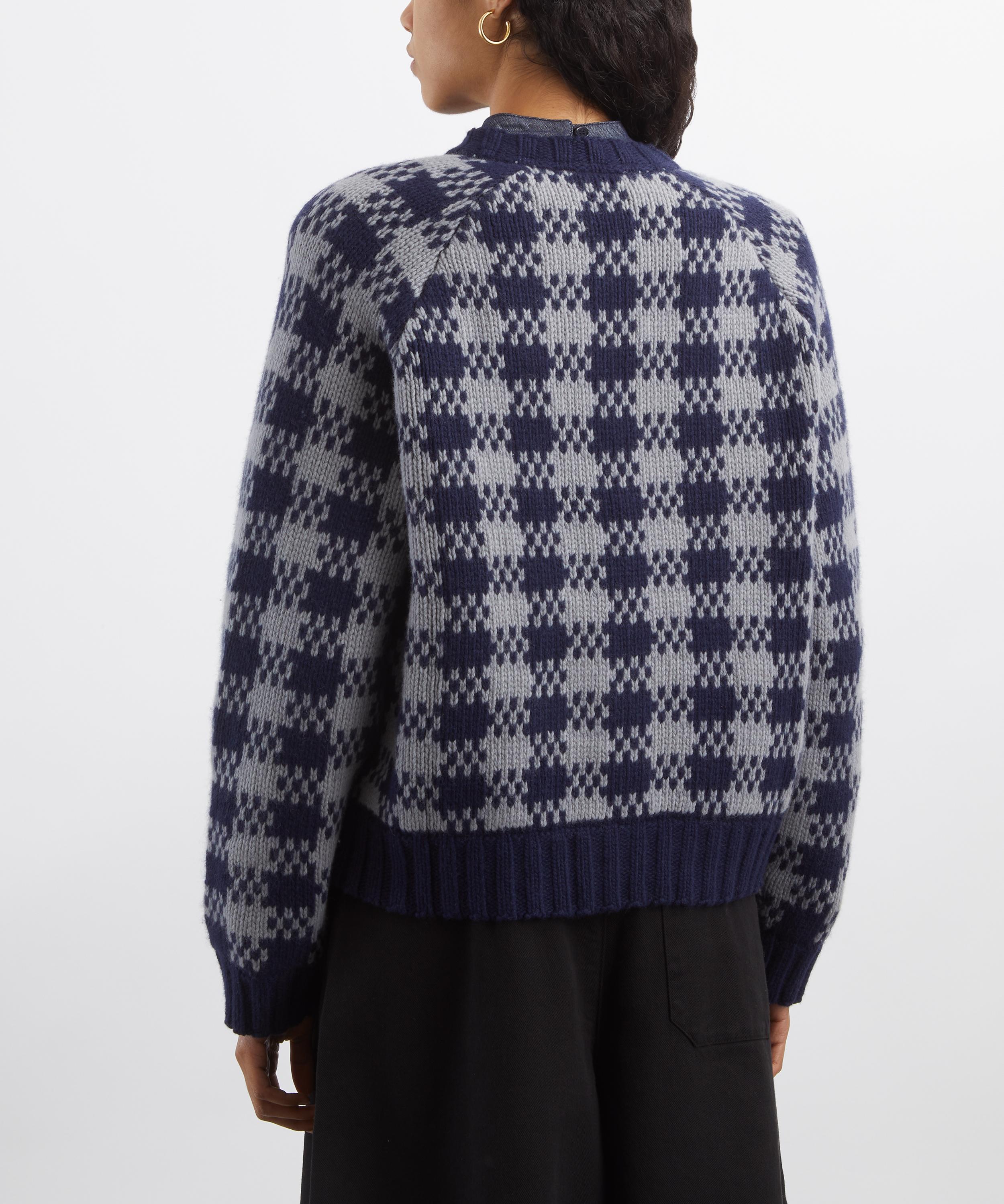 YMC - Navy Atomic Lambswool Cardigan image number 3