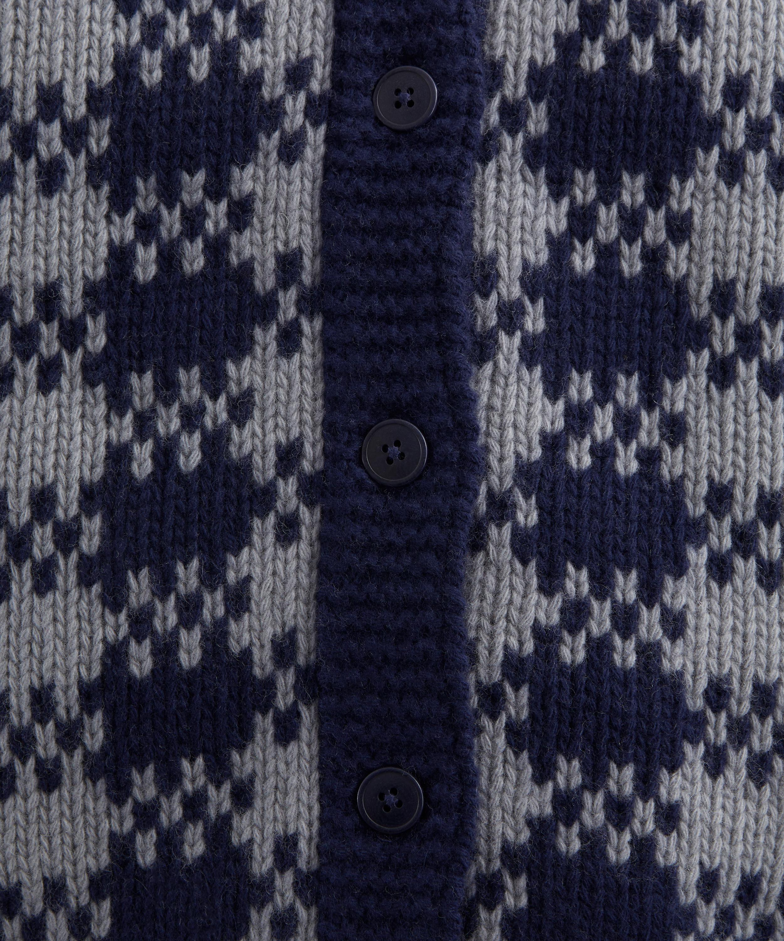 YMC - Navy Atomic Lambswool Cardigan image number 4