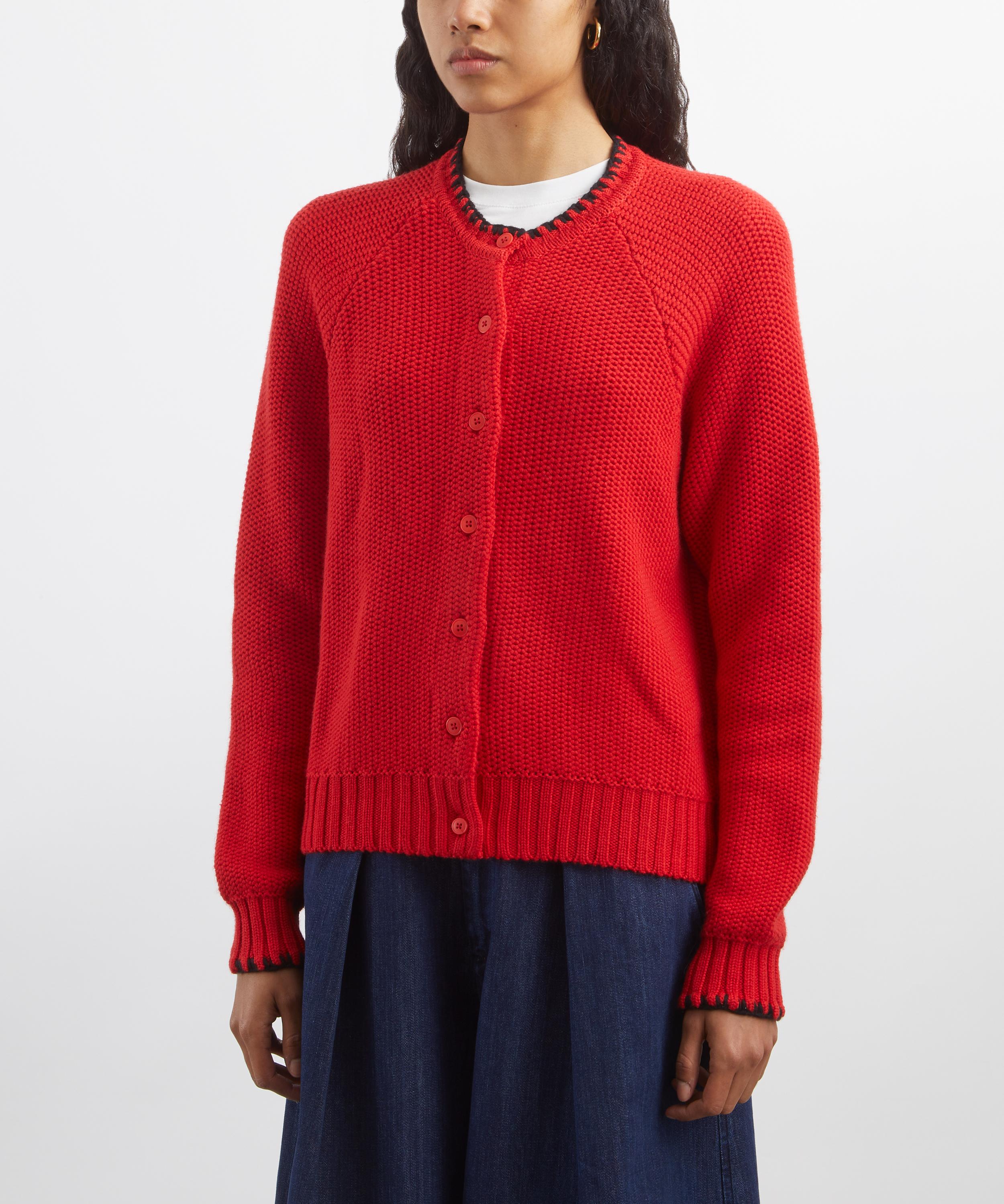 YMC - Red Lotus Lambswool Cardigan image number 2