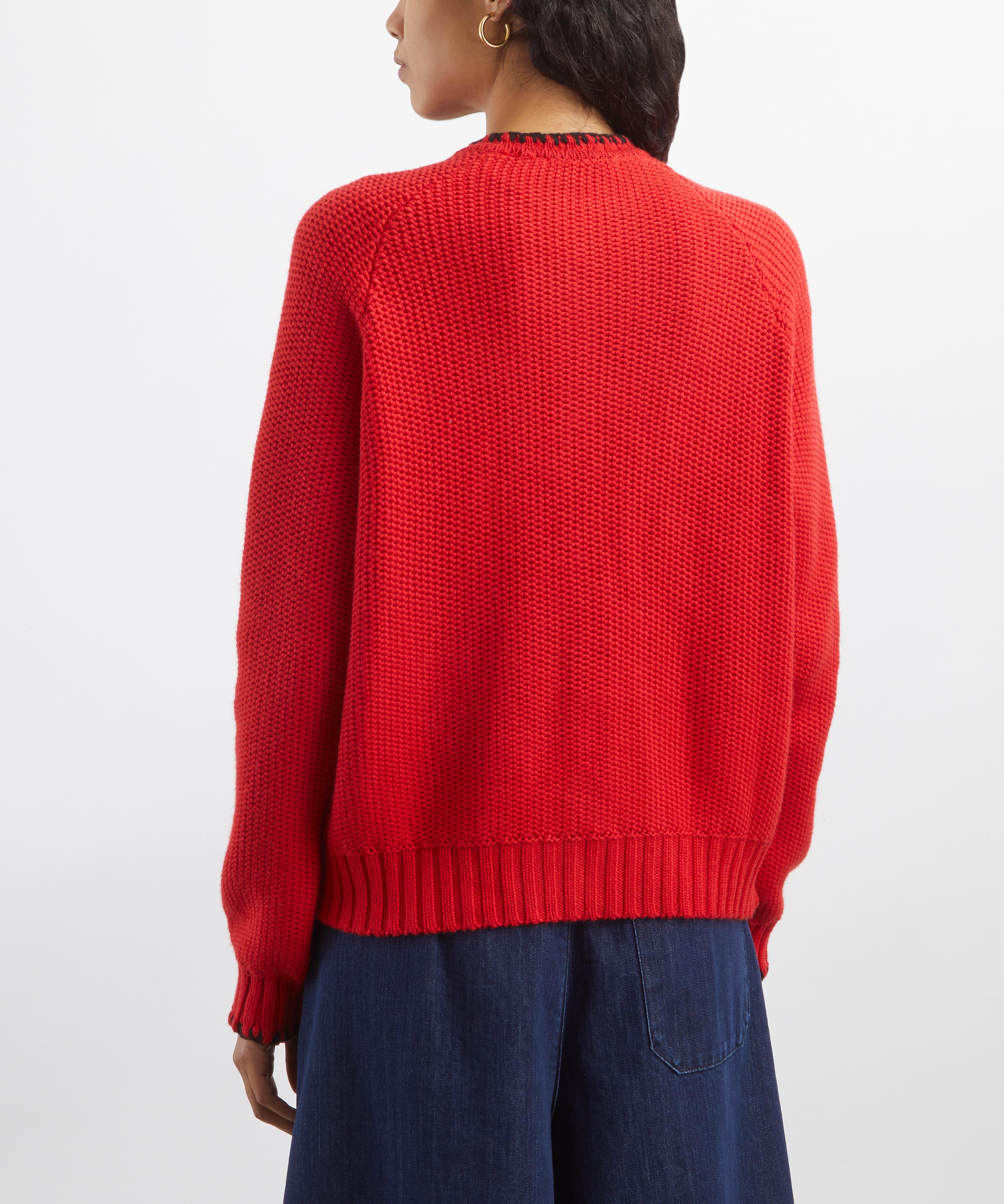 YMC - Red Lotus Lambswool Cardigan image number 3