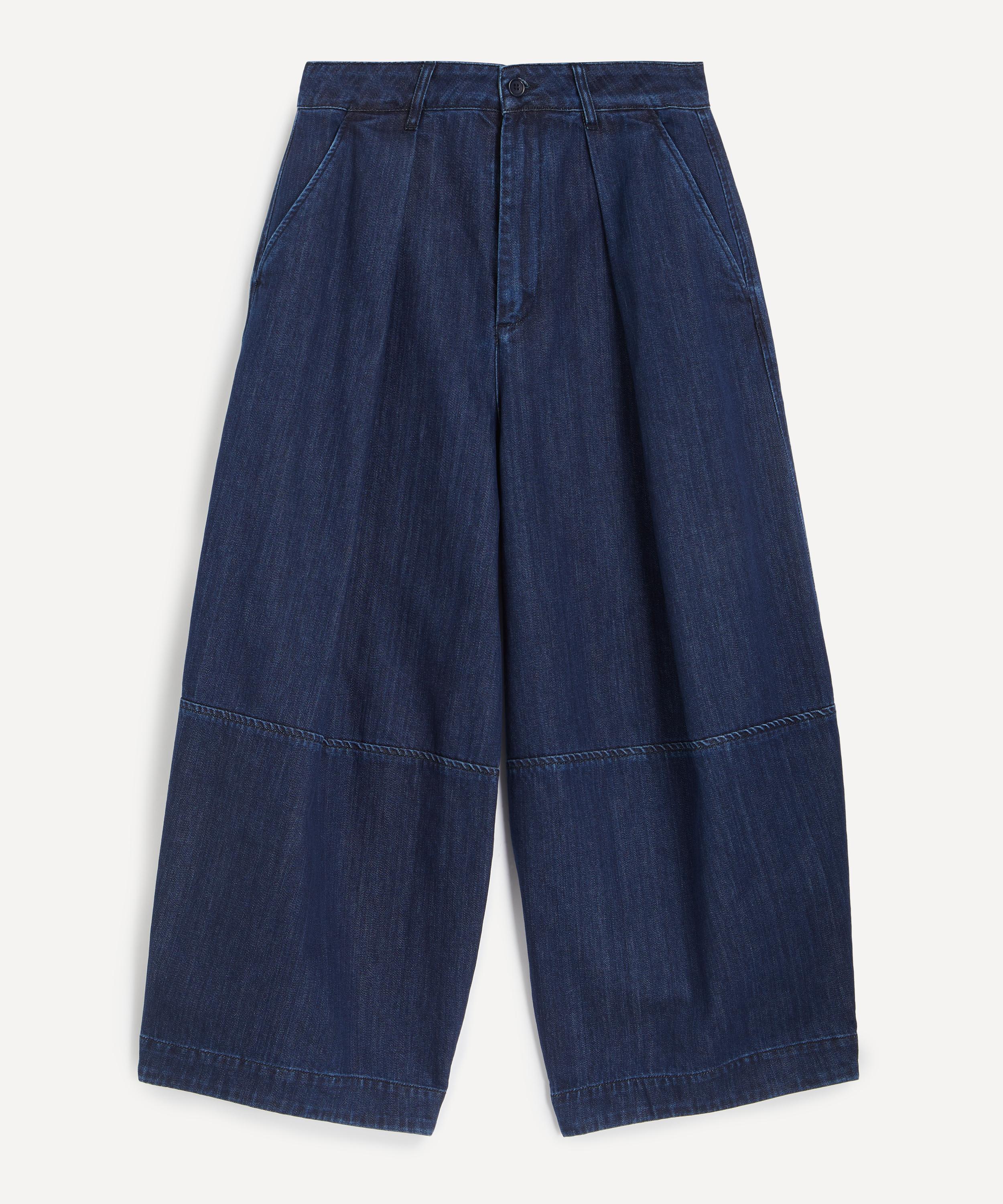 YMC - Indigo Earth Deadbeat Wide-Leg Trousers image number 0