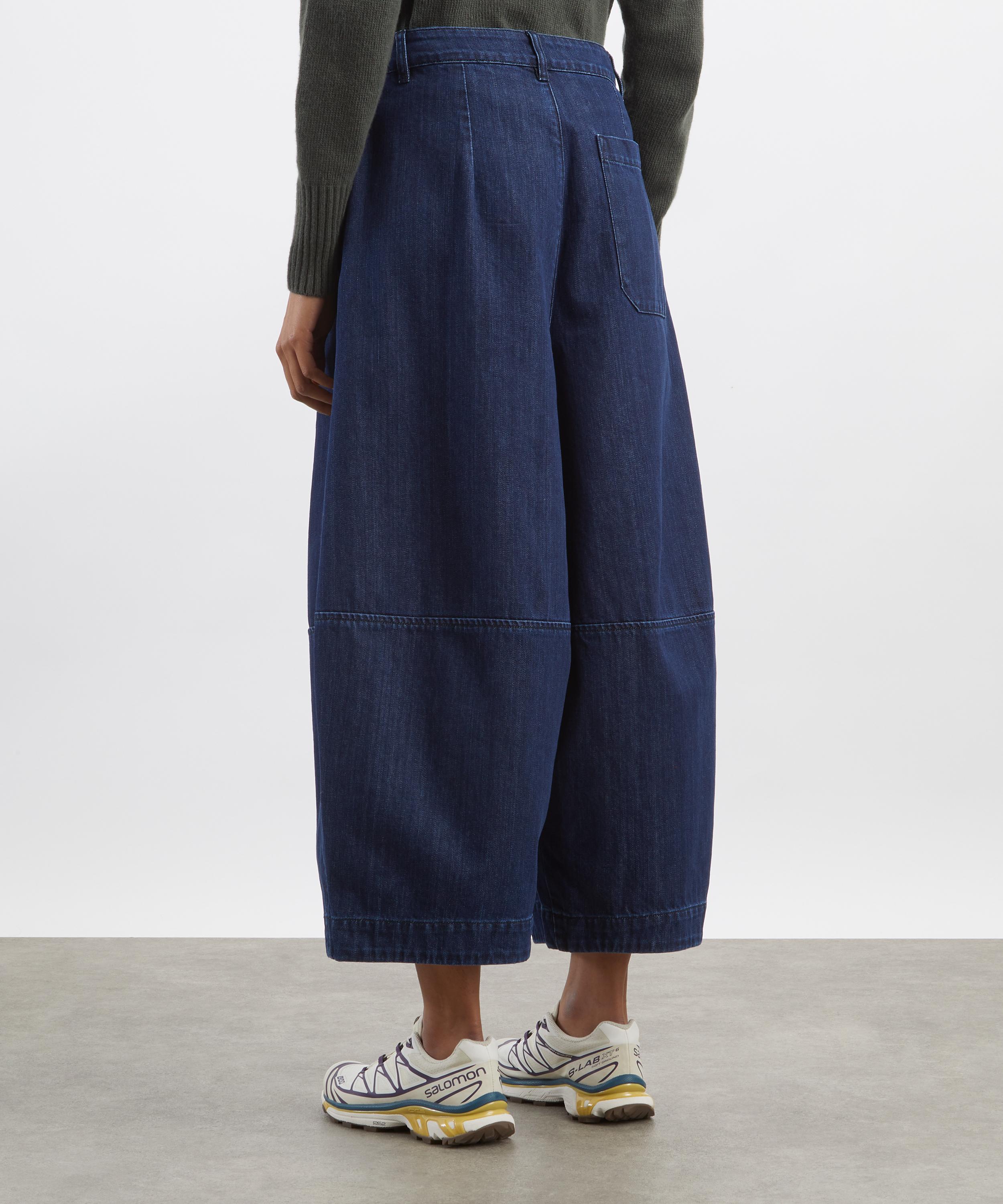 YMC - Indigo Earth Deadbeat Wide-Leg Trousers image number 3