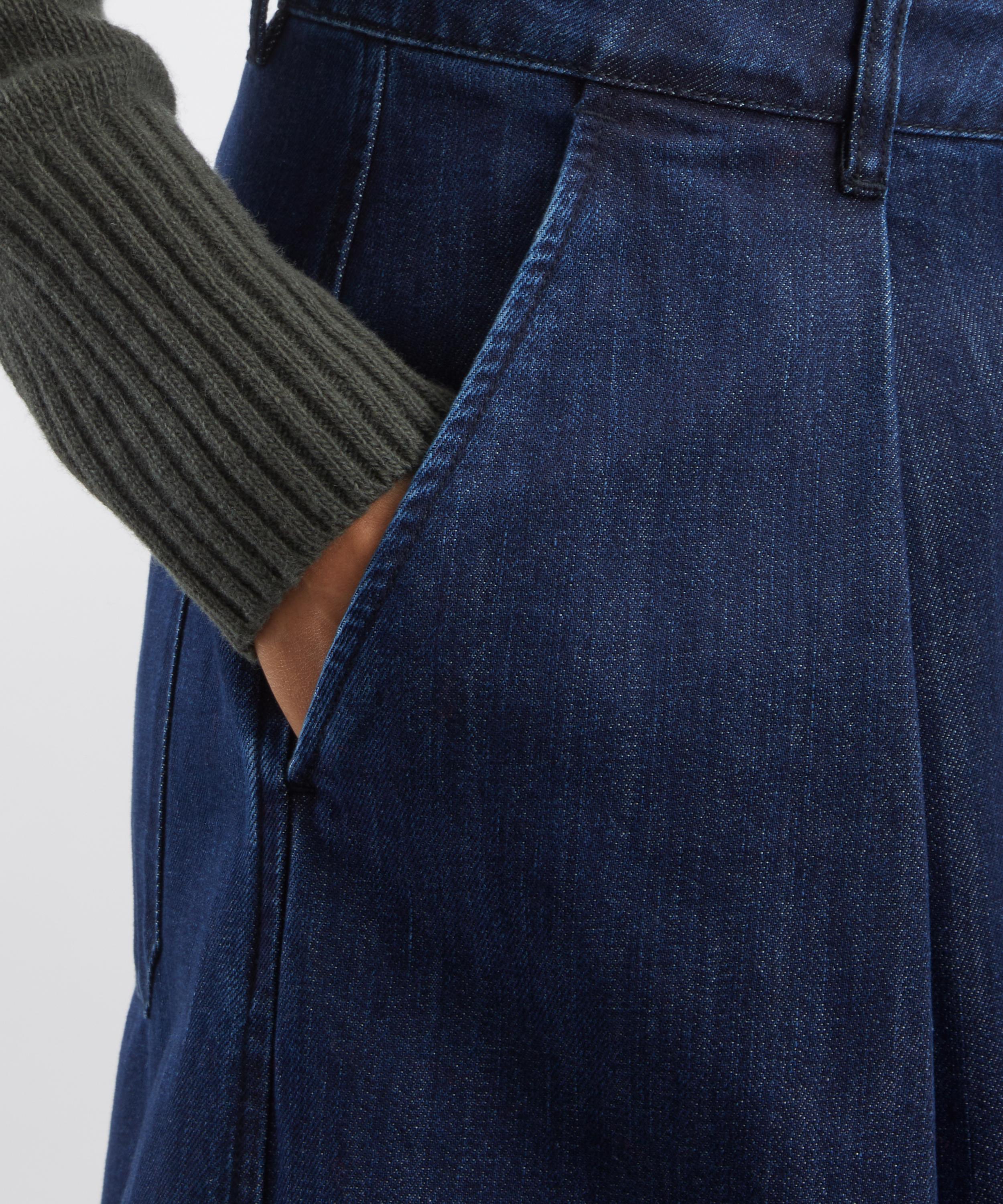 YMC - Indigo Earth Deadbeat Wide-Leg Trousers image number 4