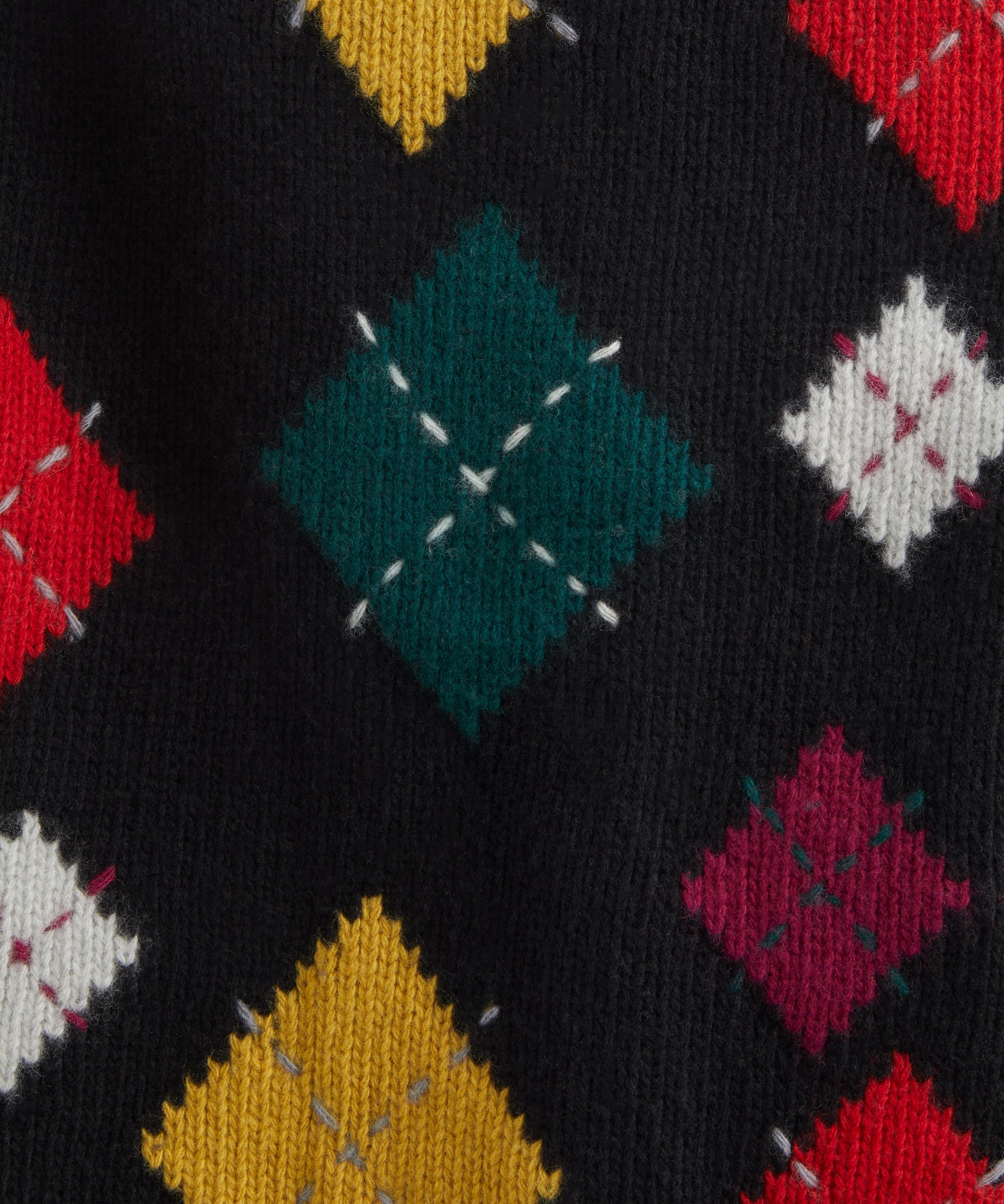 YMC - Black Atomic Argyle Cardigan image number 4