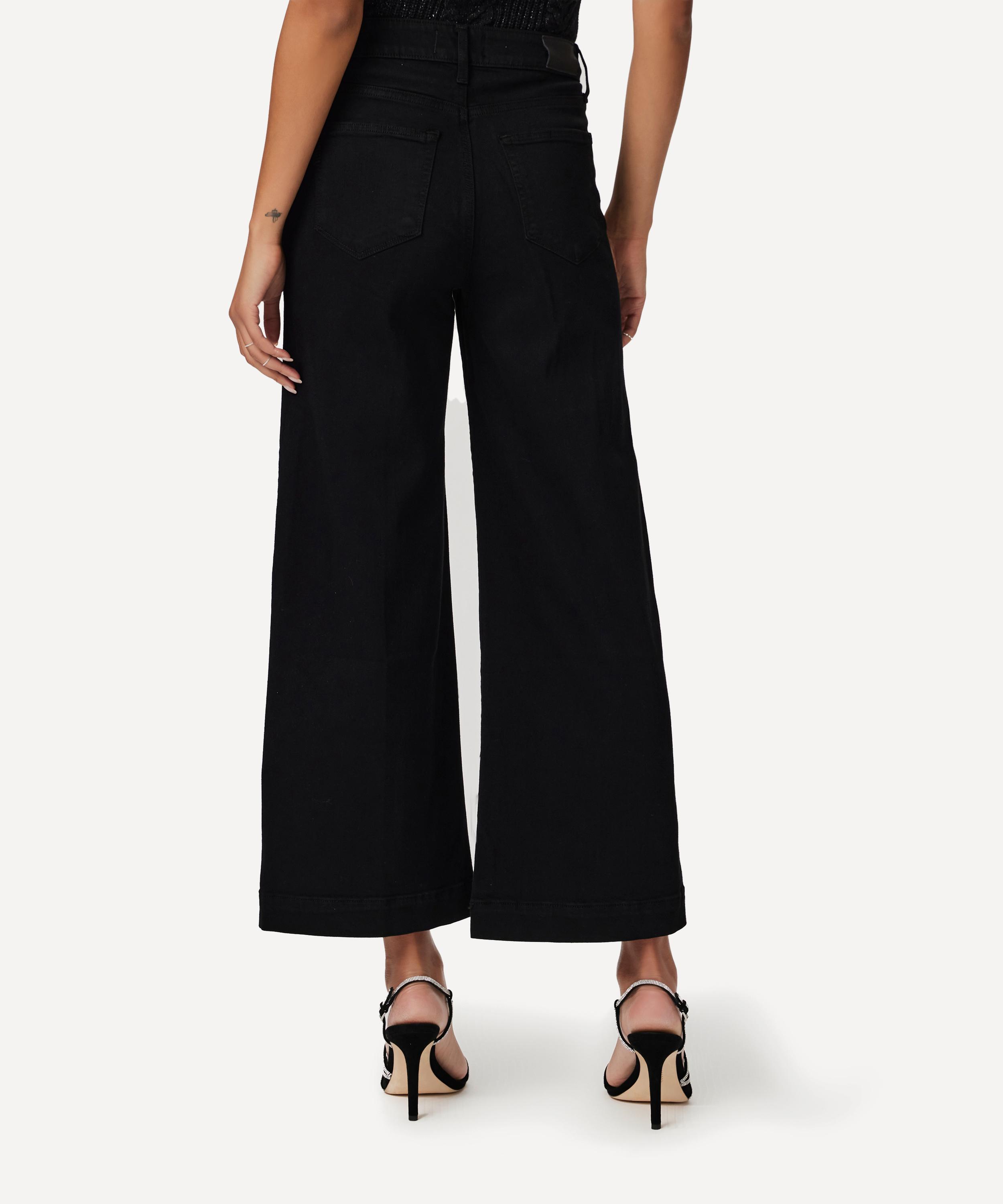 Paige - Anessa Wide-Leg Jeans in Black Shadow image number 4