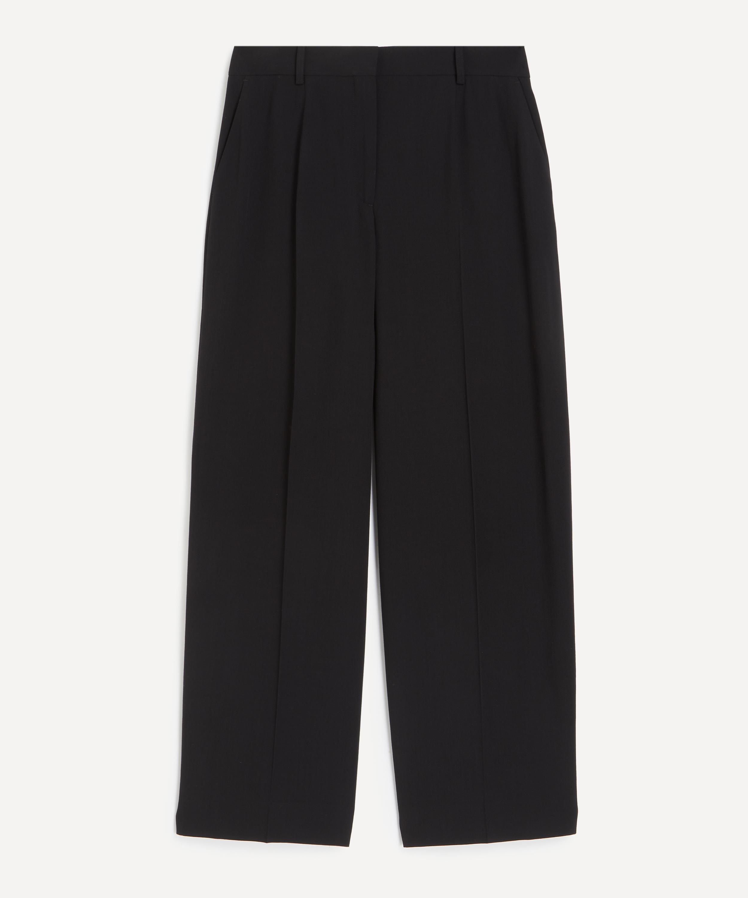 Toteme - Black Wide Fluid Trousers image number 0