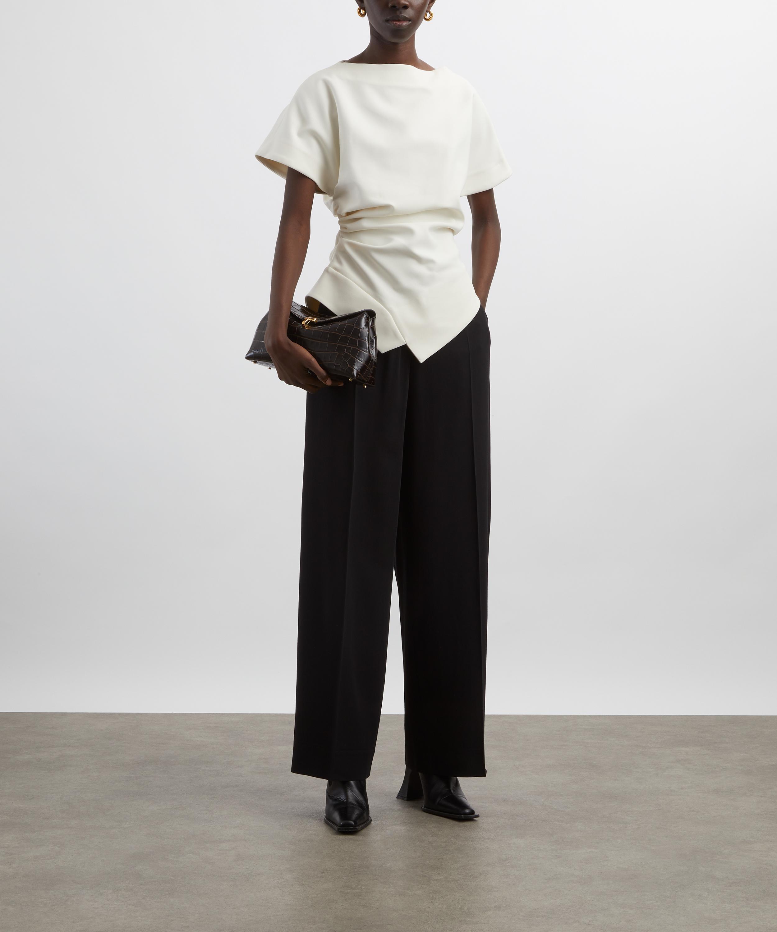 Toteme - Black Wide Fluid Trousers image number 1