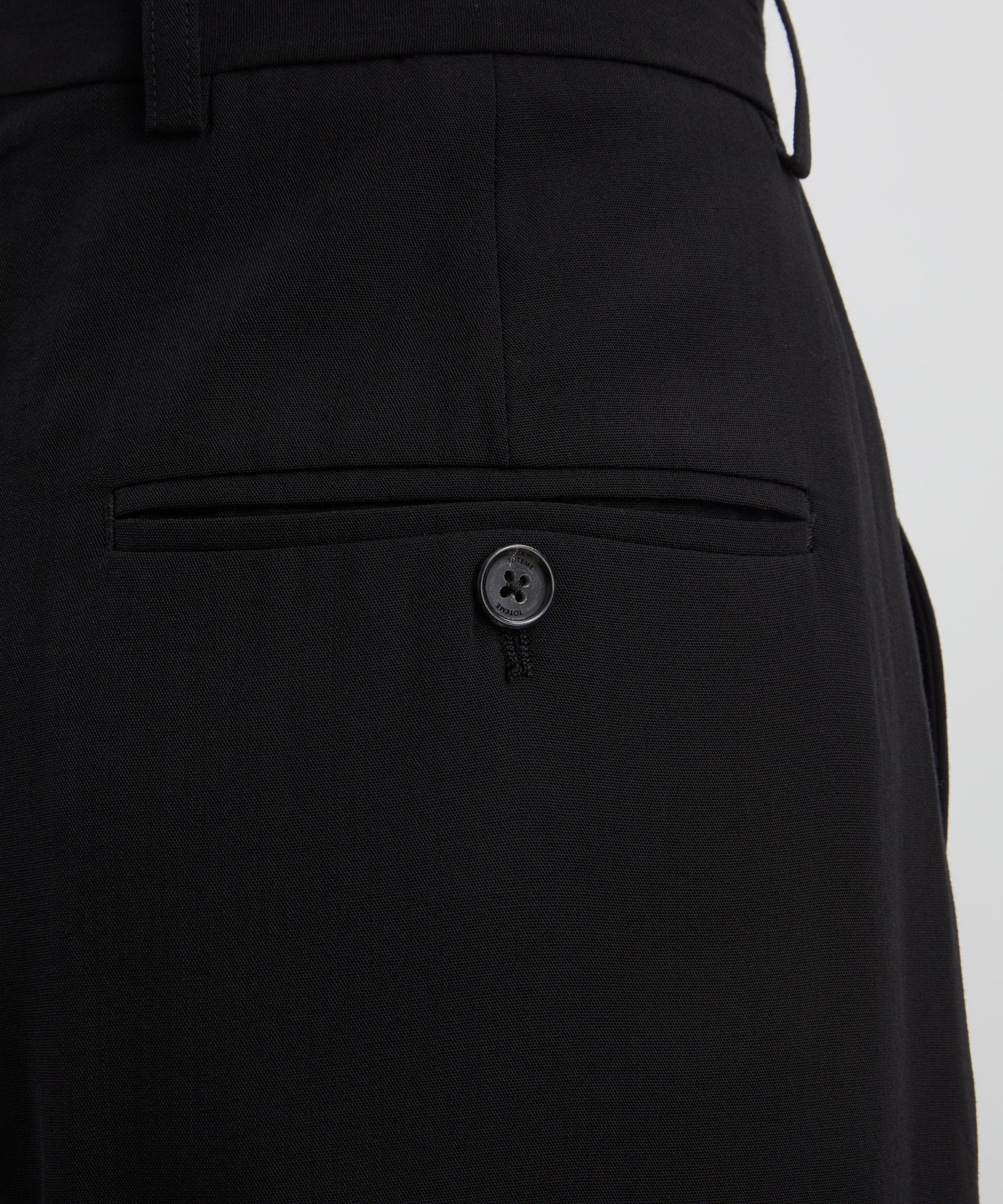 Toteme - Black Wide Fluid Trousers image number 4
