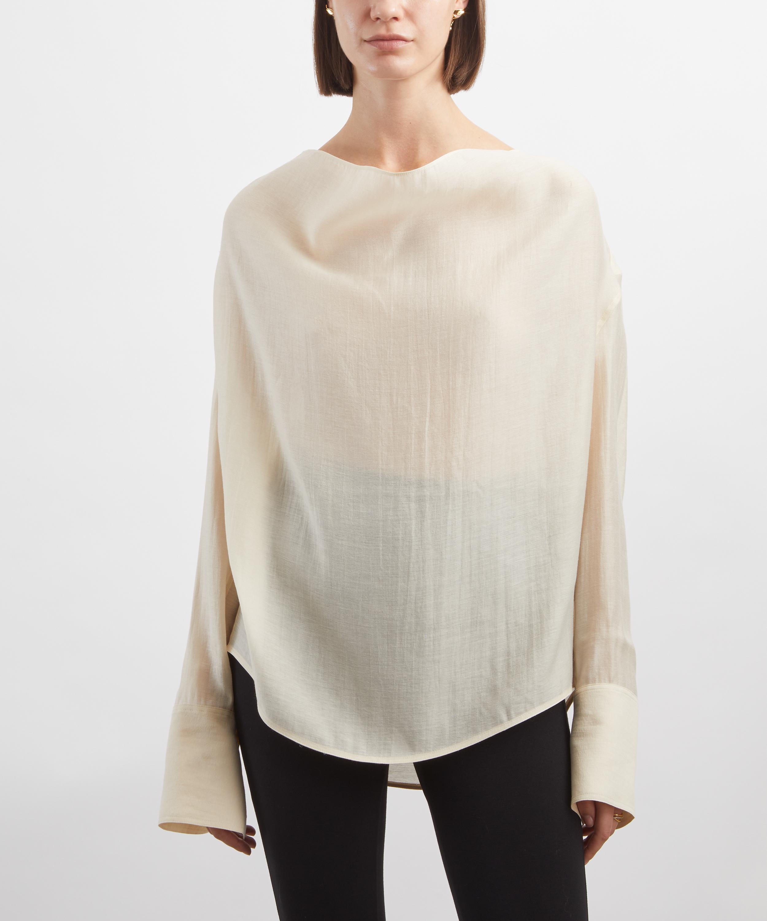 Toteme - Ecru Cowl Blouse image number 2