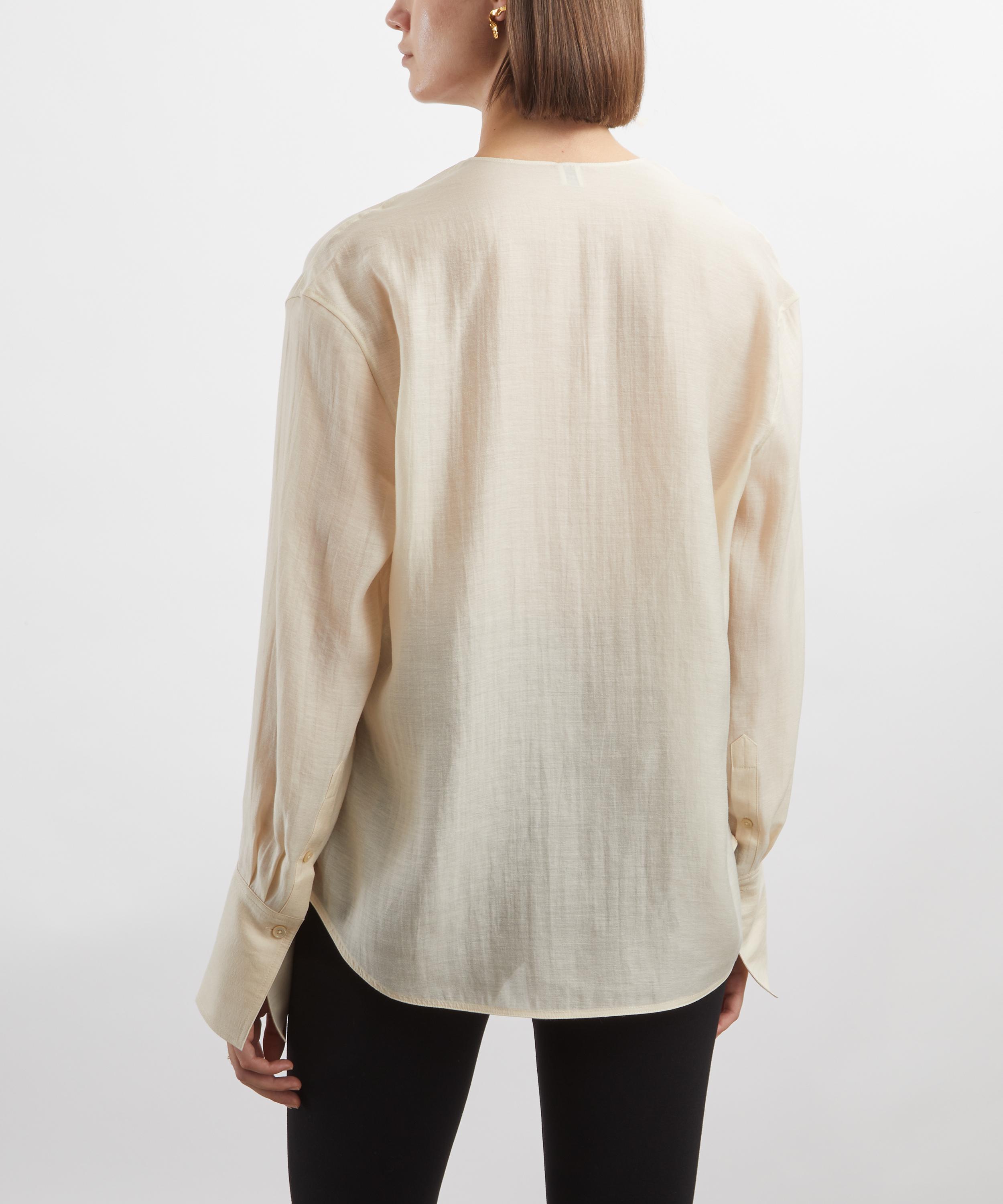 Toteme - Ecru Cowl Blouse image number 3