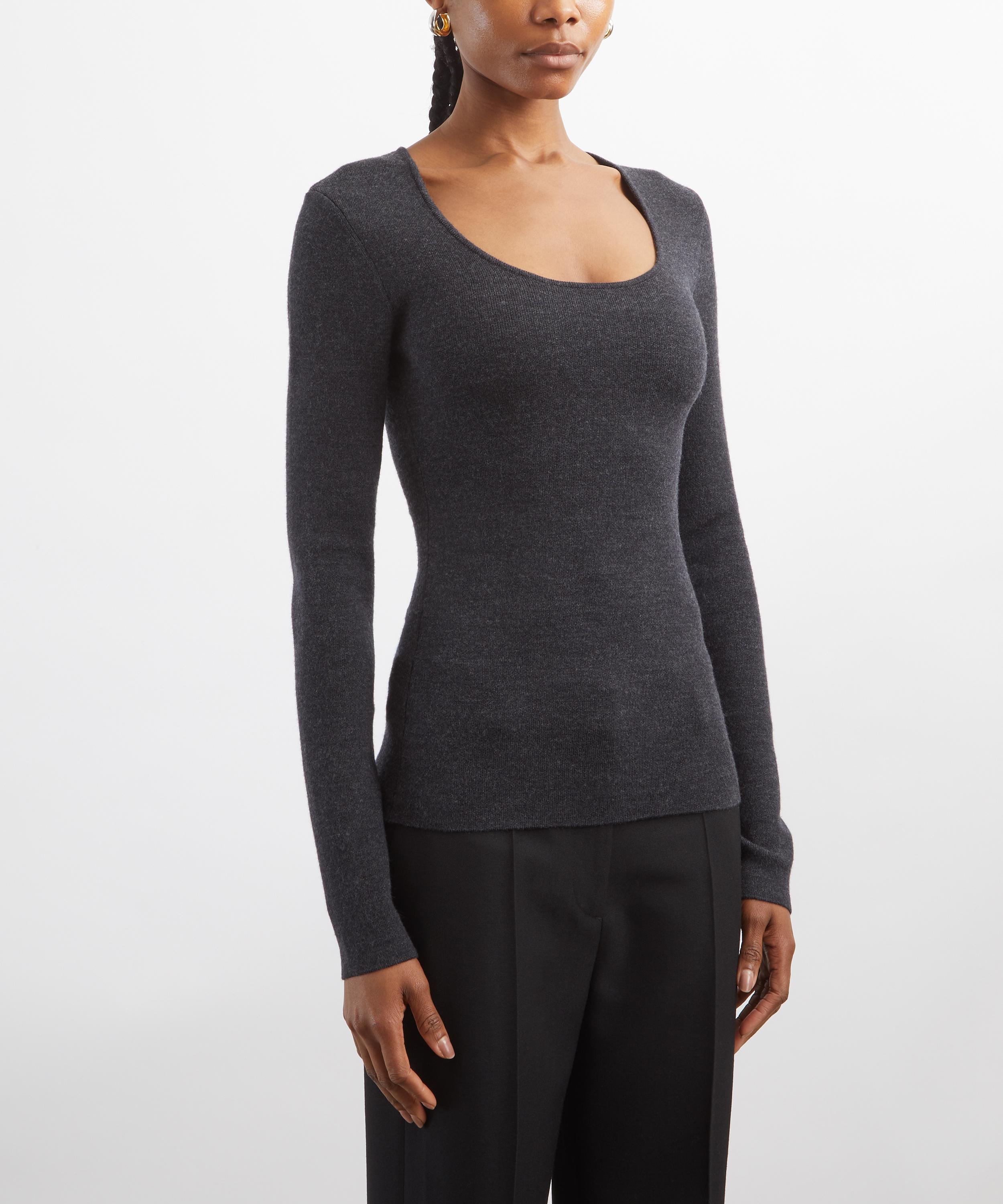 Toteme - Charcoal Compact Knit Top image number 2