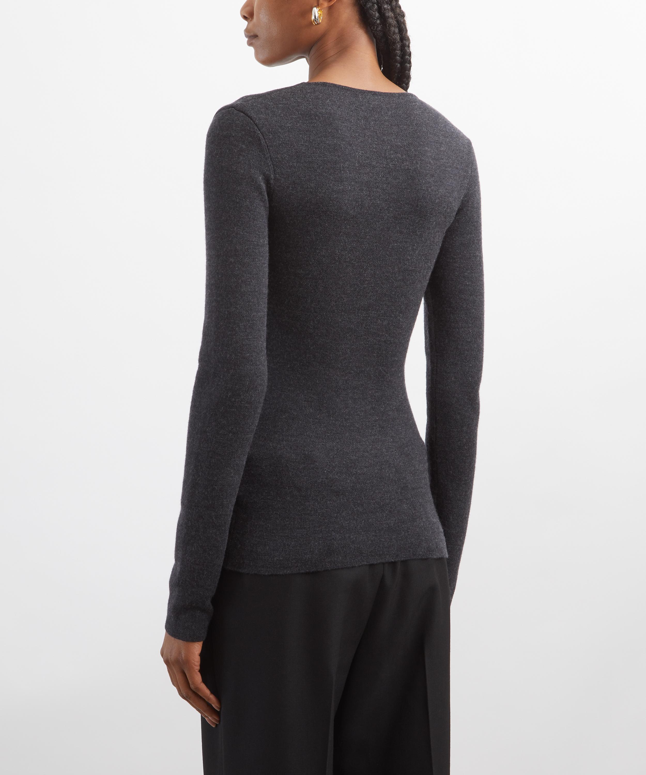 Toteme - Charcoal Compact Knit Top image number 3