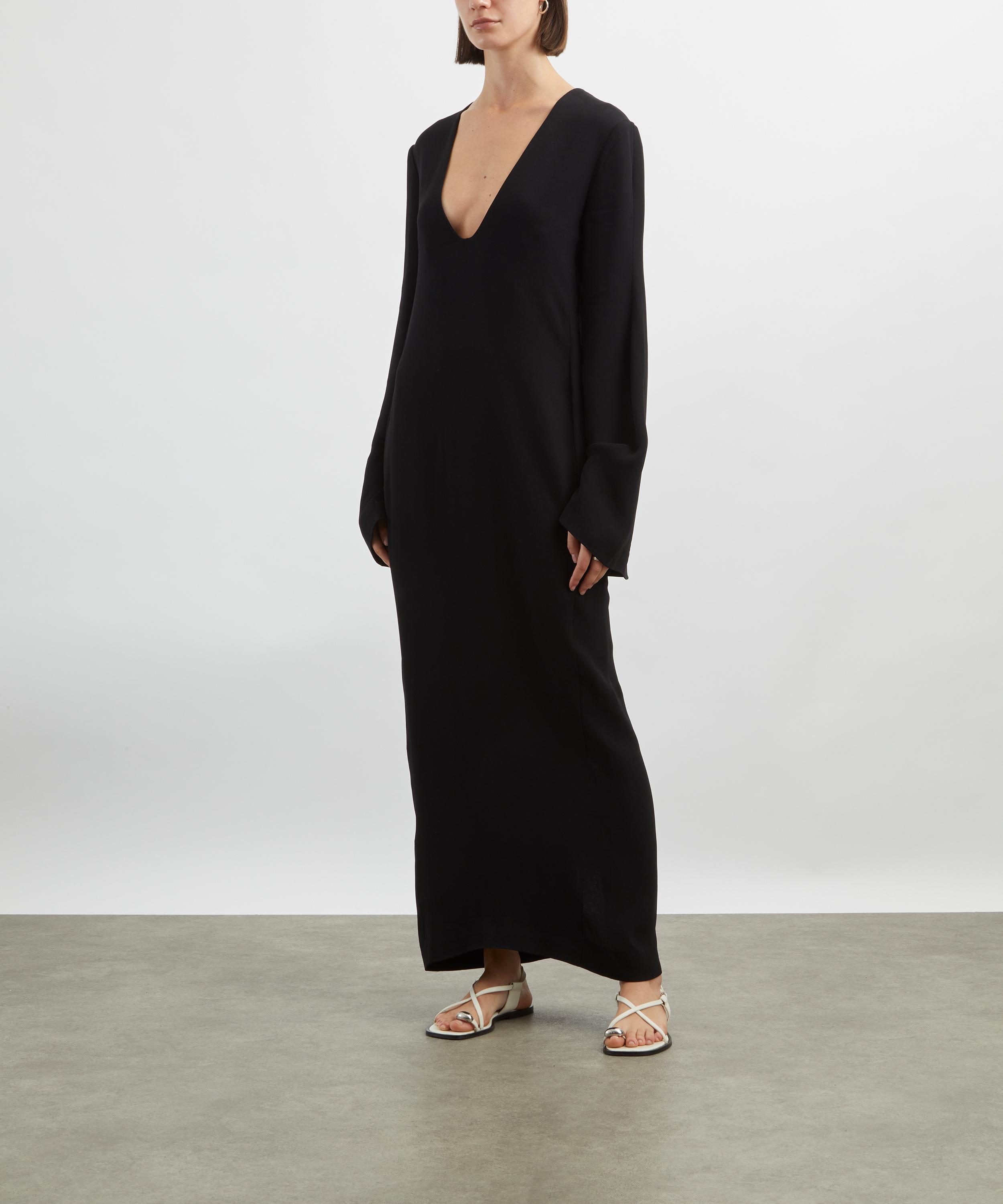 Toteme - Black Bell-Sleeve Maxi Dress image number 2