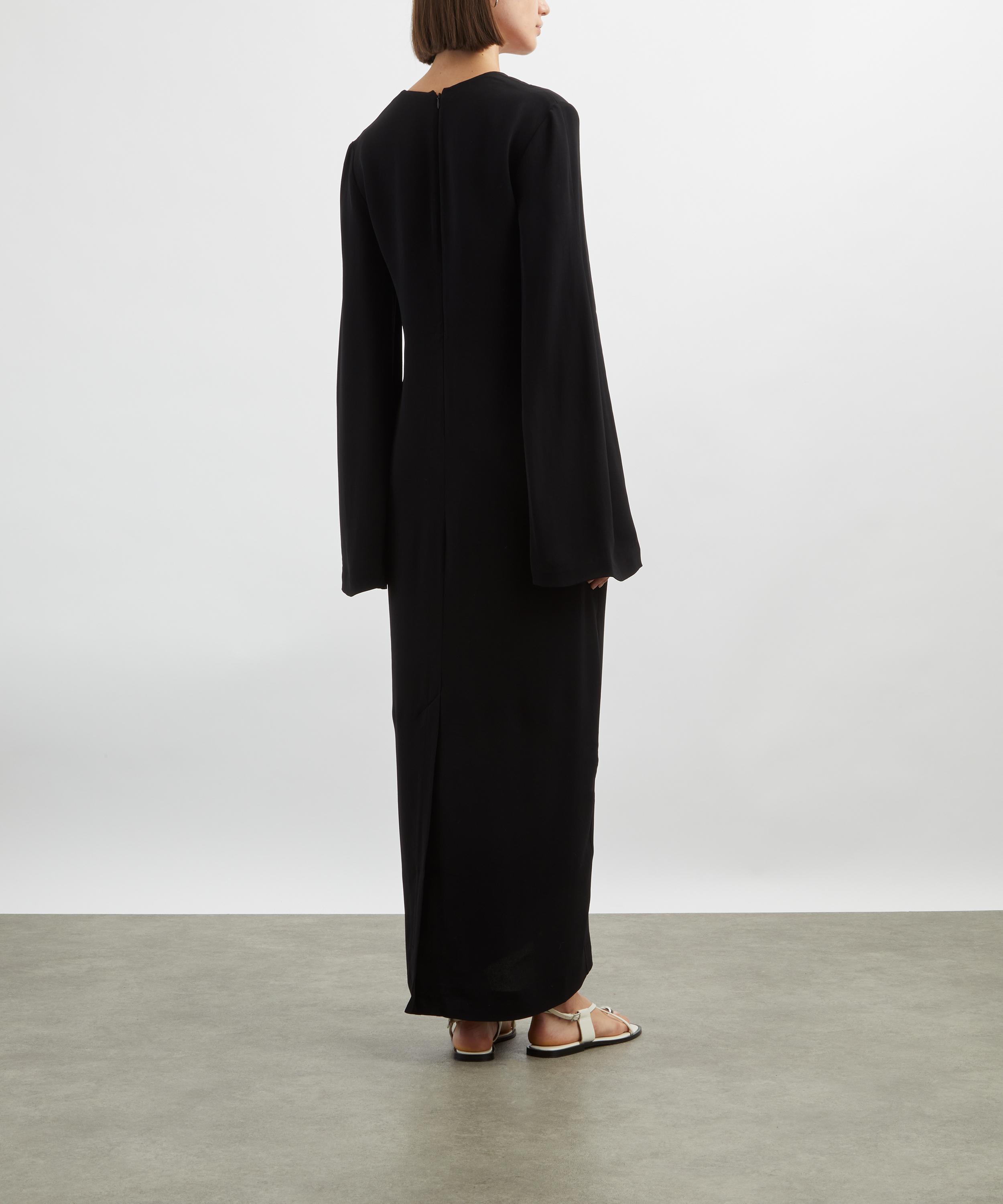 Toteme - Black Bell-Sleeve Maxi Dress image number 3