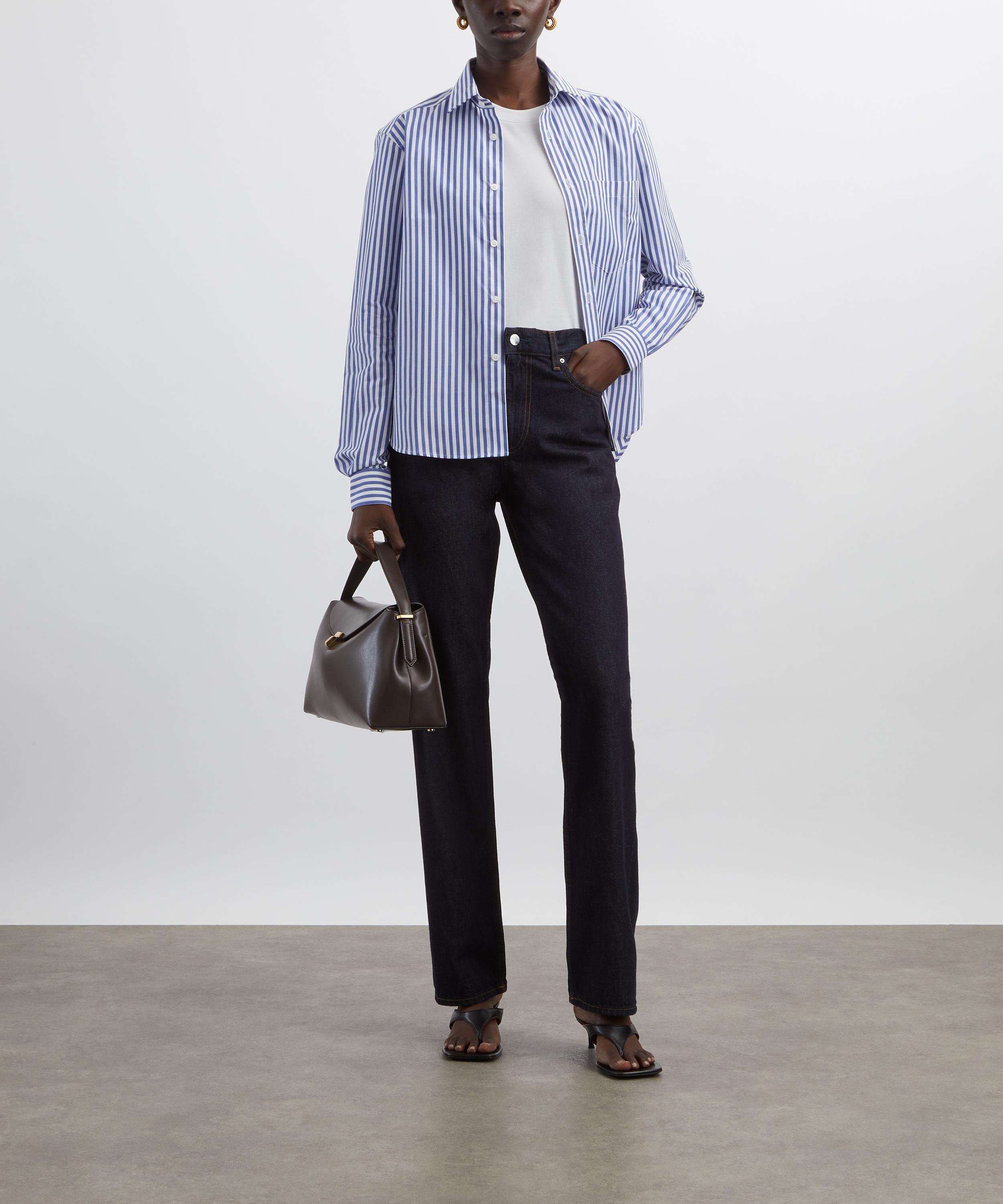 Toteme - Rinsed Blue Low Straight Denim Jeans image number 1