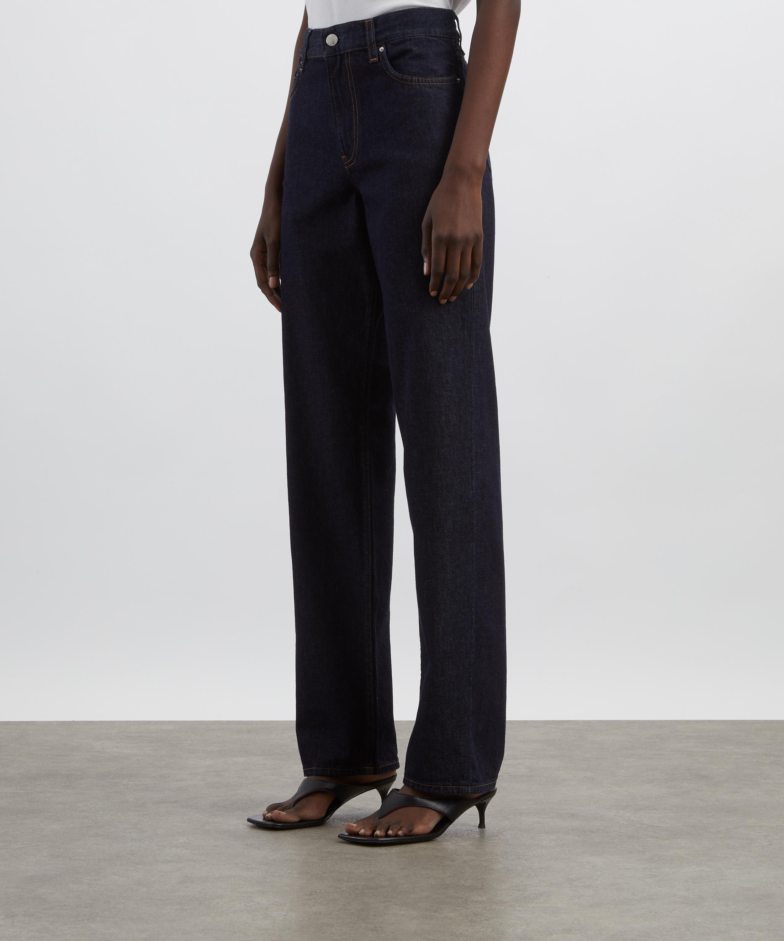 Toteme - Rinsed Blue Low Straight Denim Jeans image number 2
