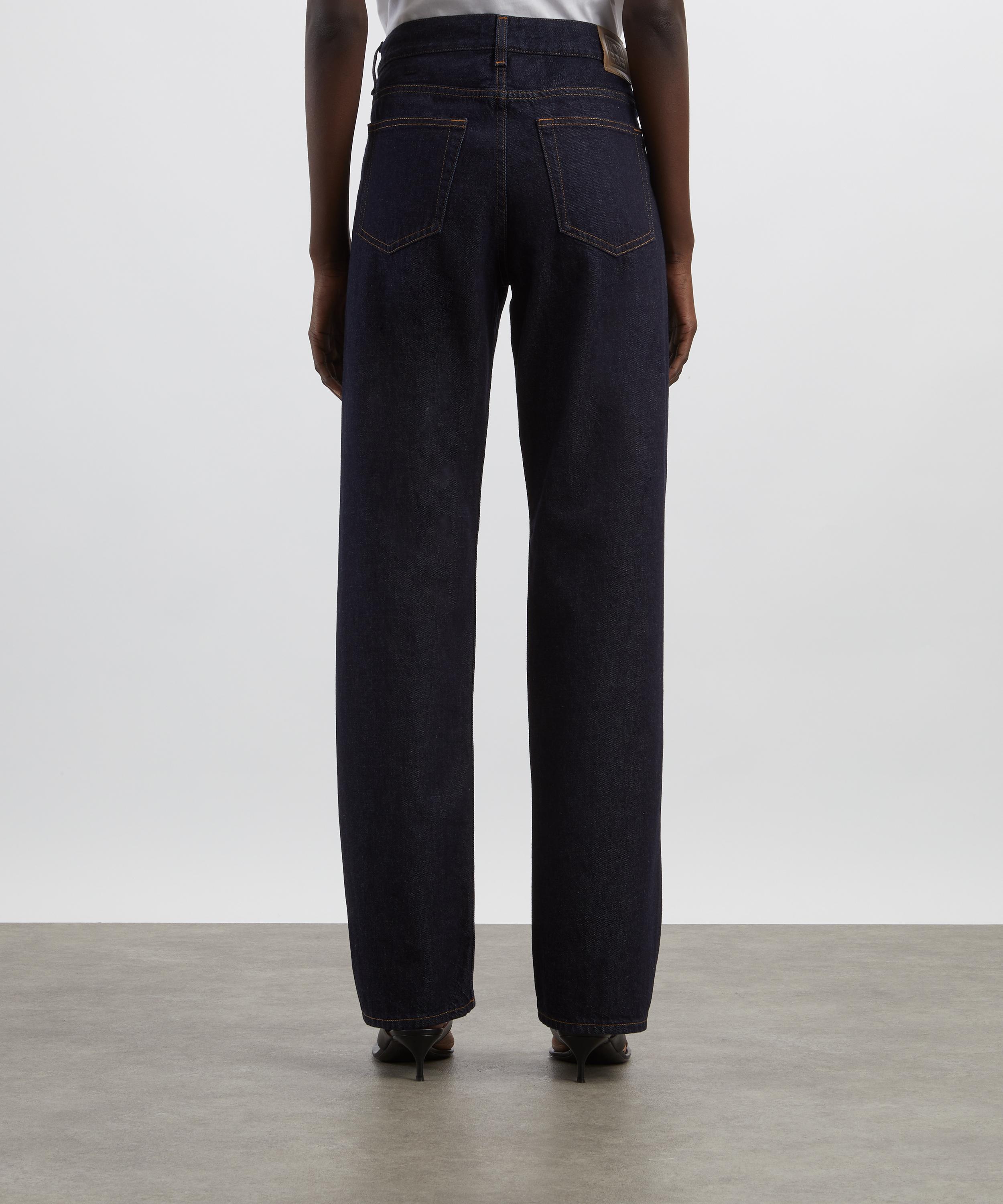 Toteme - Rinsed Blue Low Straight Denim Jeans image number 3