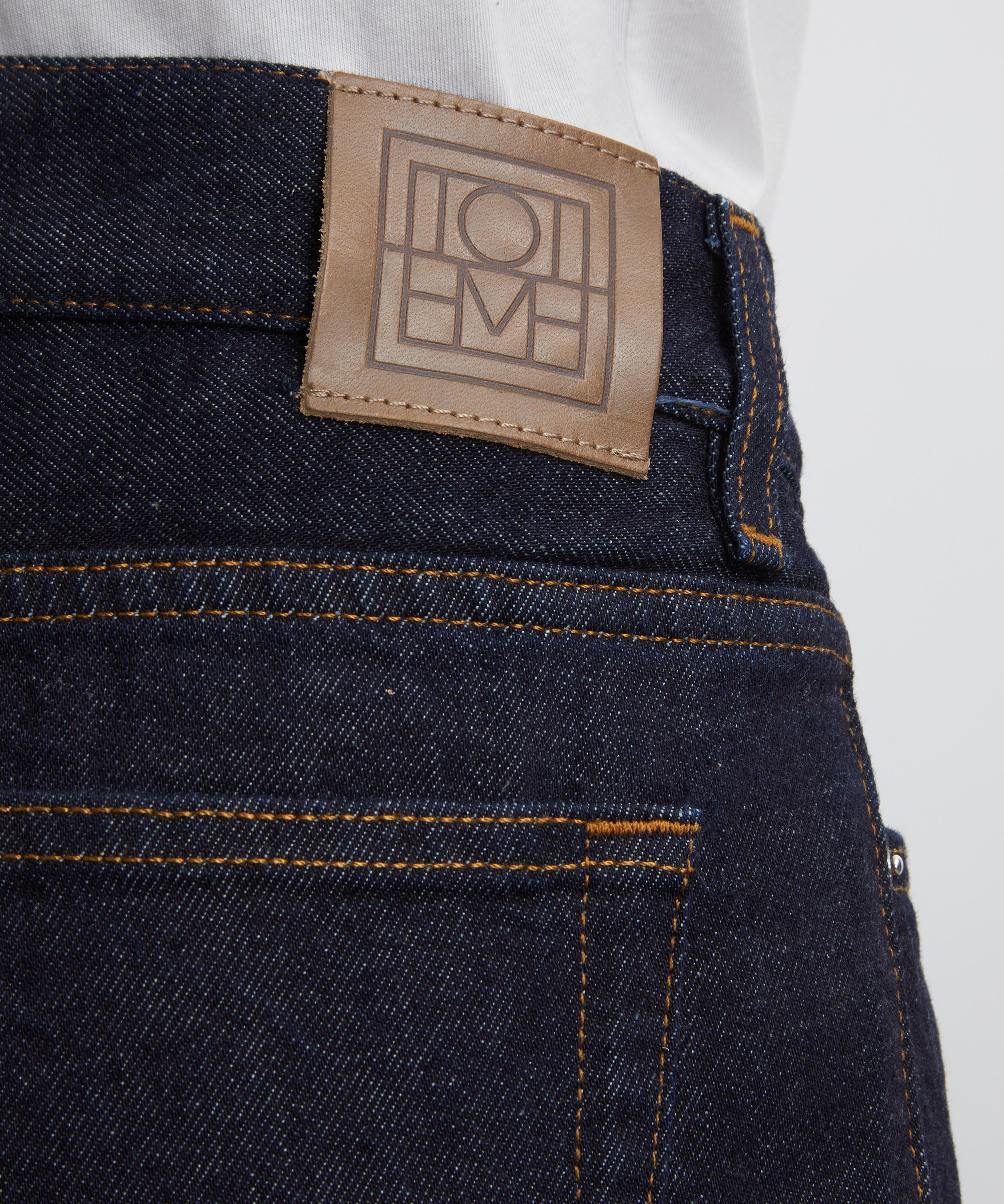 Toteme - Rinsed Blue Low Straight Denim Jeans image number 4
