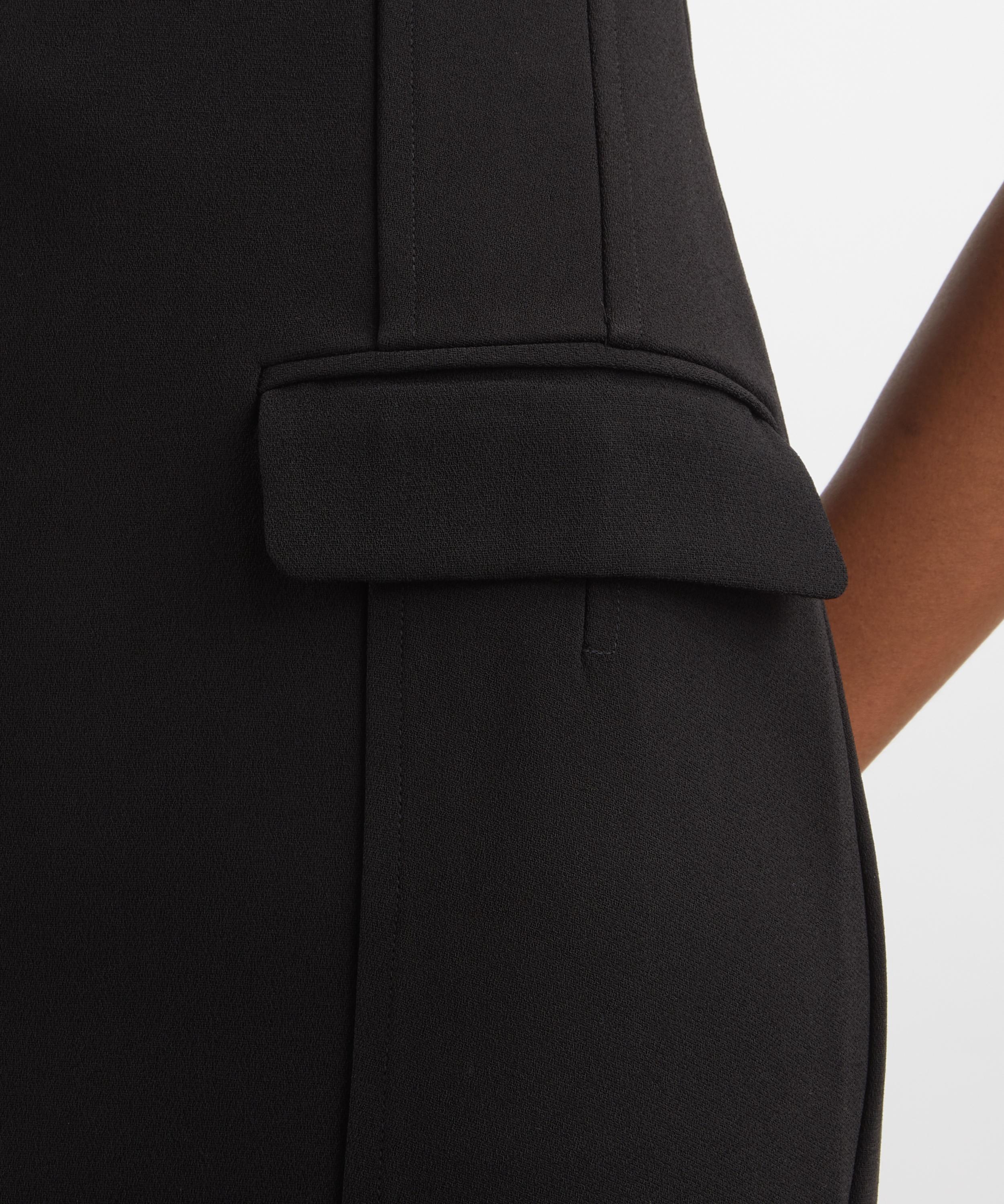 Toteme - Black Strapless Pocket Dress image number 4
