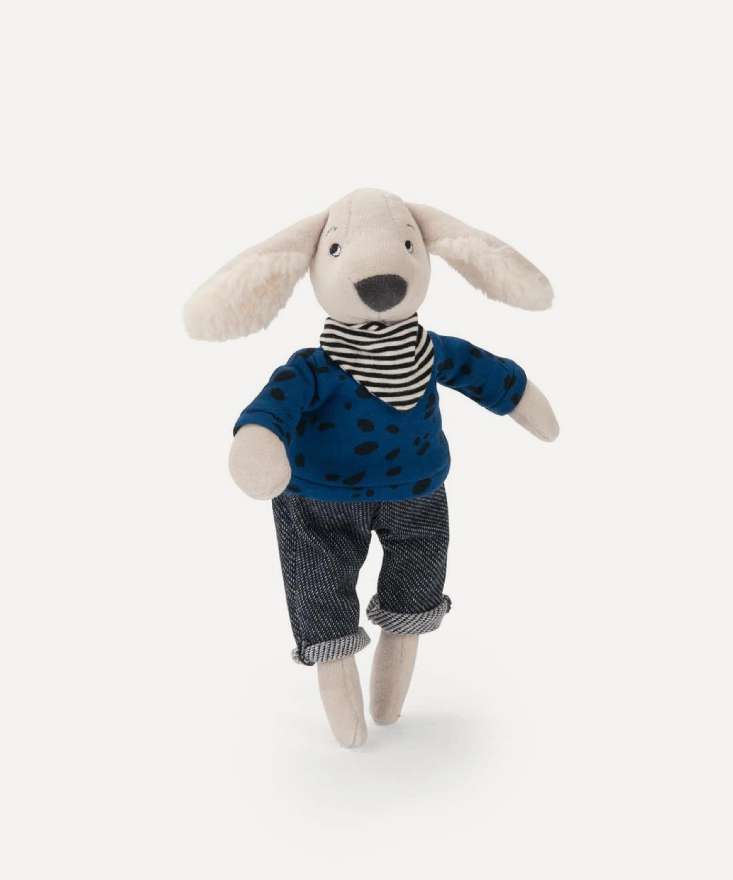 Moulin Roty - Blue Pilou Dog Soft Toy image number 2