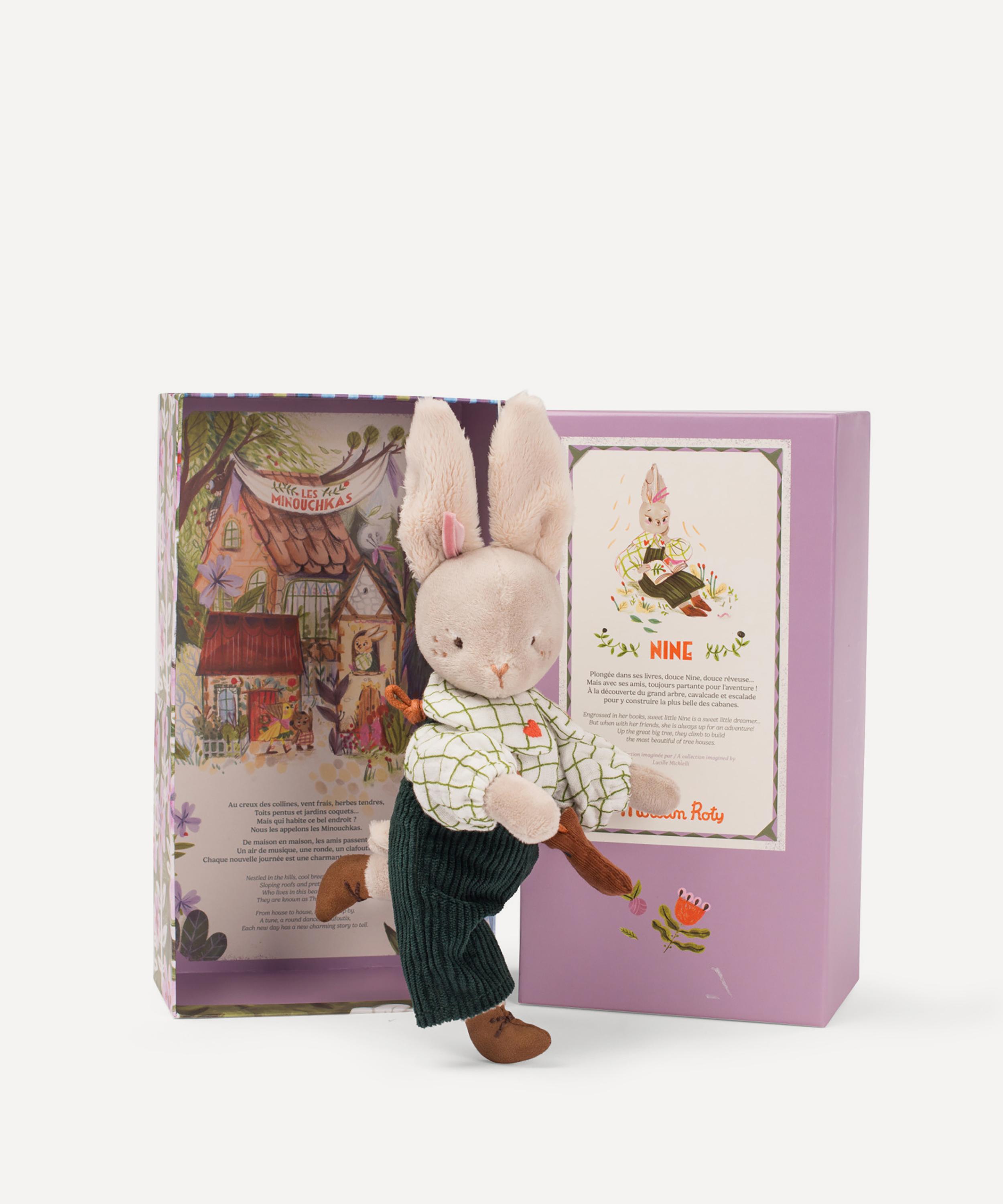 Moulin Roty - Nine the Rabbit Las Minouchkas Soft Toy image number 1