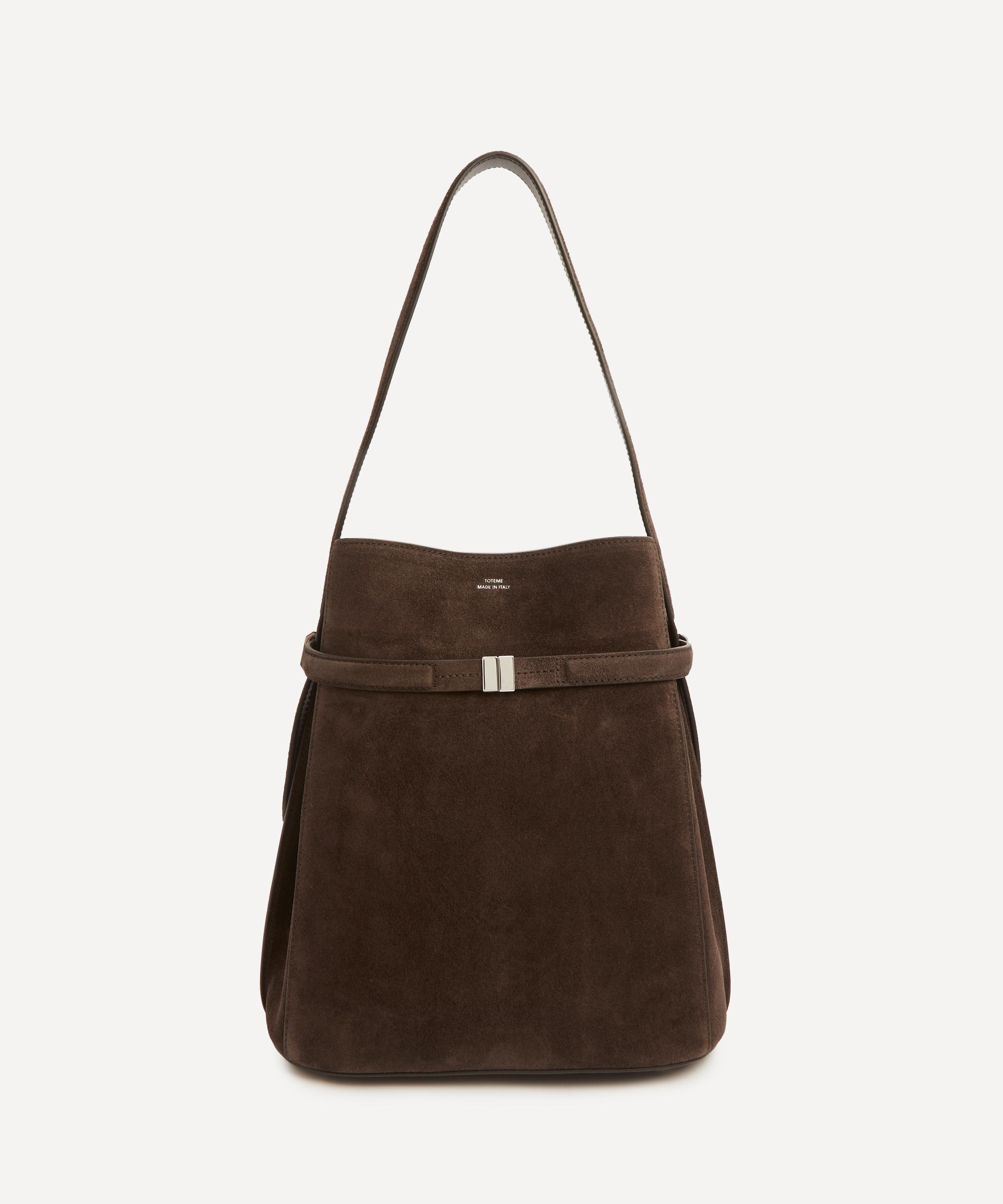 Toteme - Belted Suede Bucket Bag image number 0