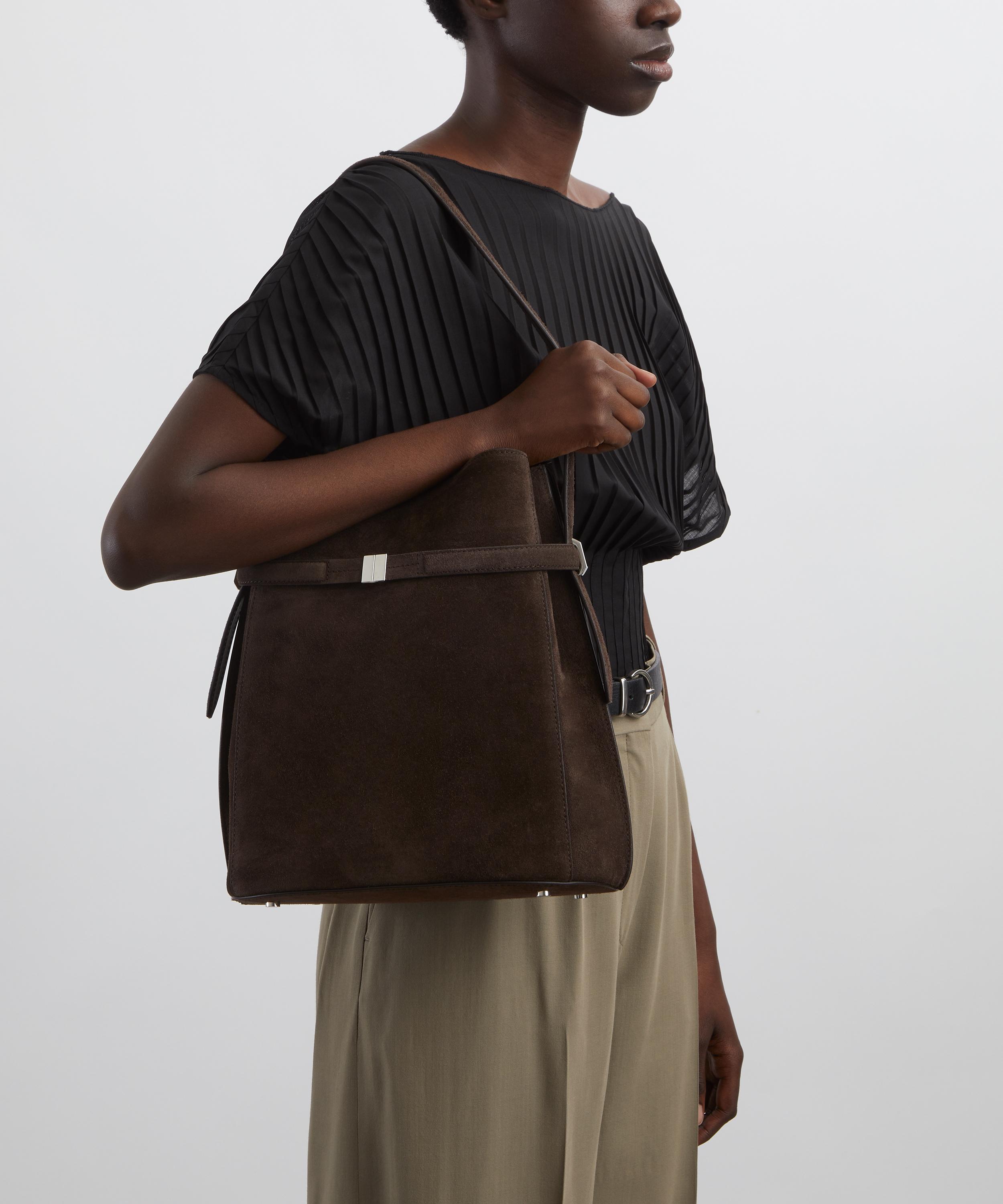 Toteme - Belted Suede Bucket Bag image number 1