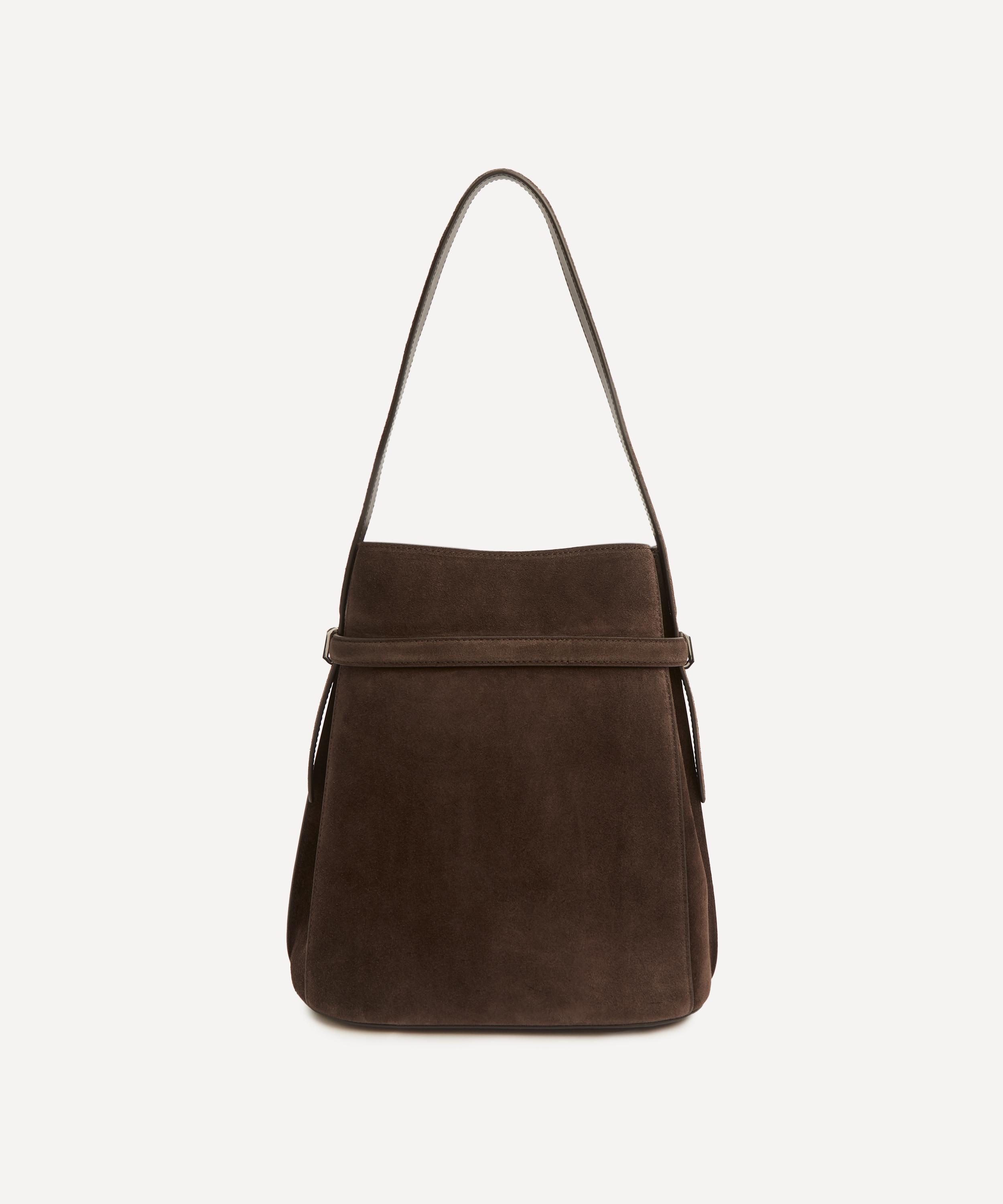 Toteme - Belted Suede Bucket Bag image number 3