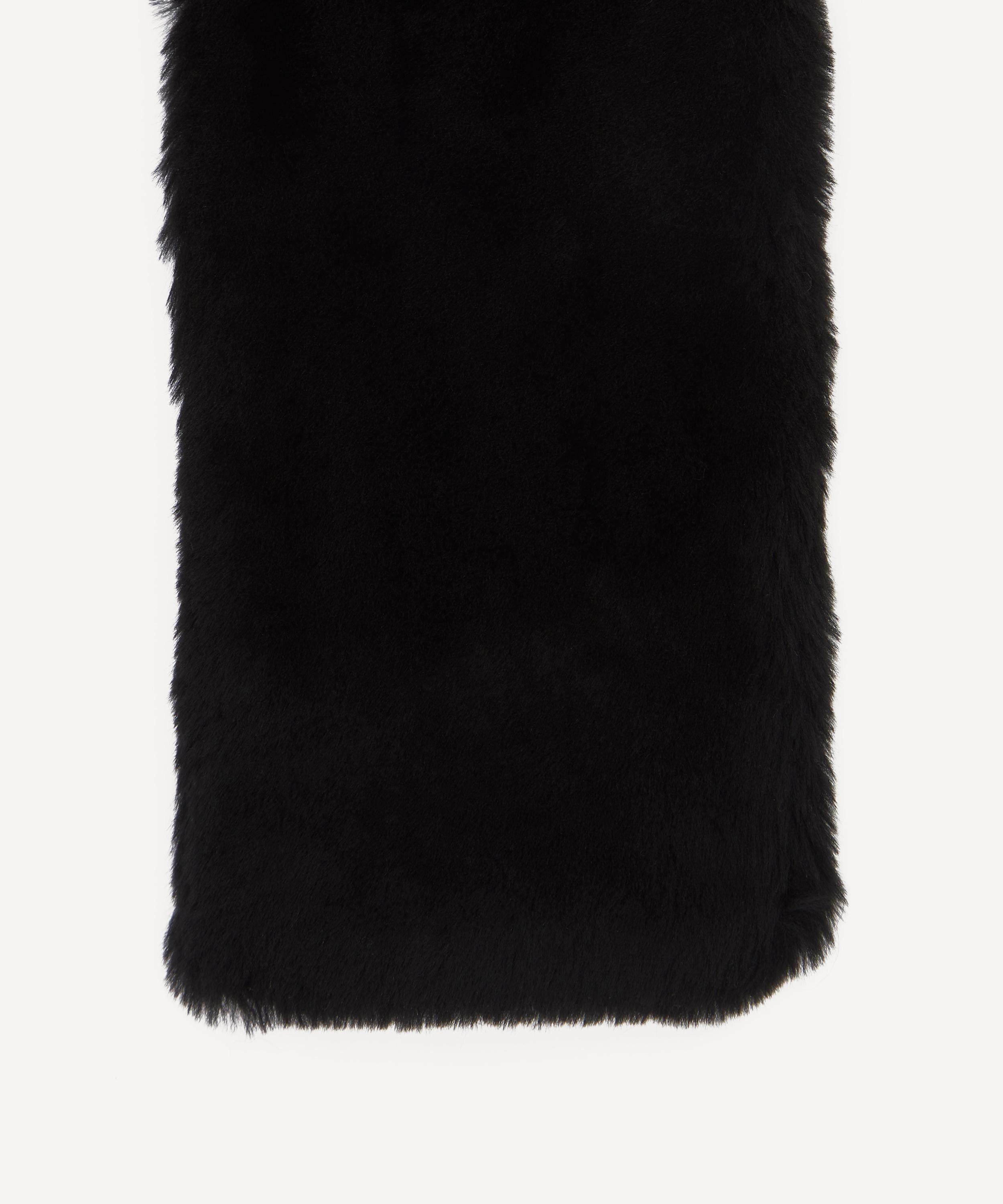 Toteme - Black Shearling Tuxedo Scarf image number 2