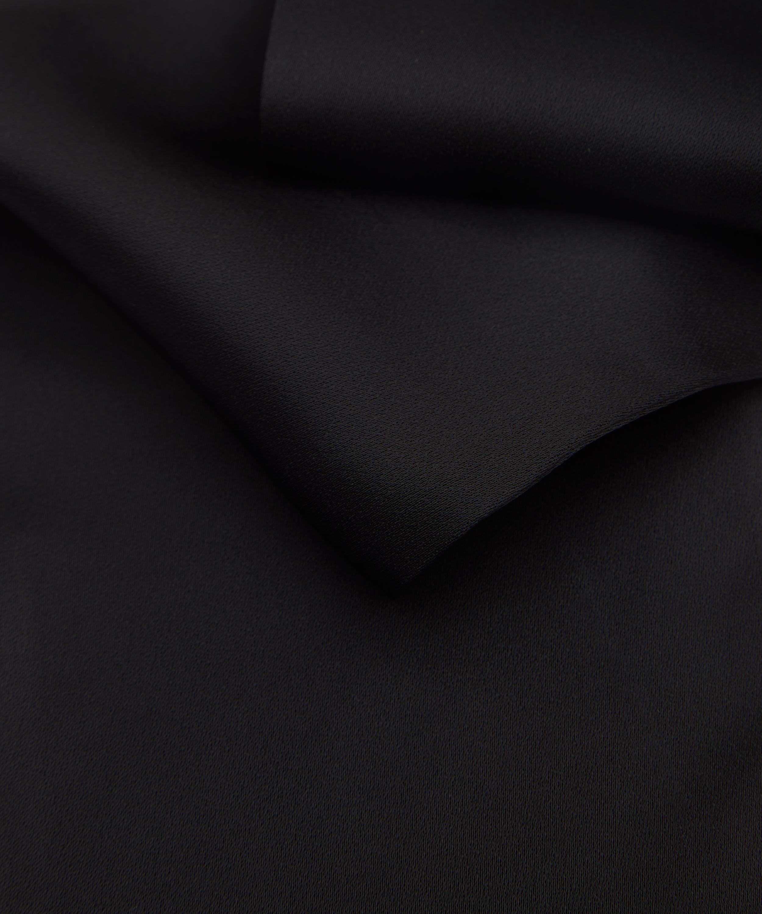 Toteme - Black Guipure Lace Fringed Tuxedo Scarf image number 3