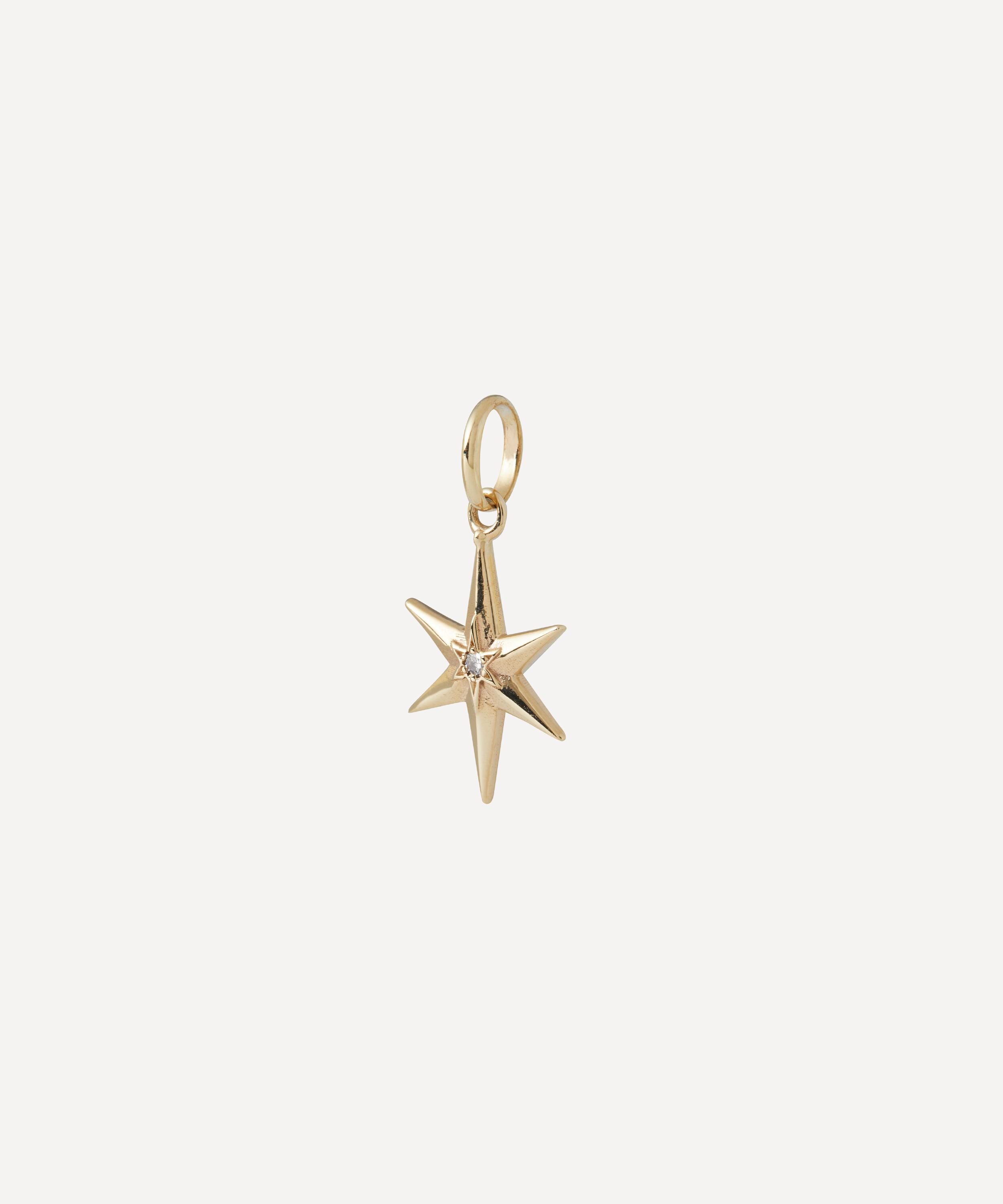 Liberty - 9ct Gold Ianthe Star 6 Point Diamond Star Pendant image number 2