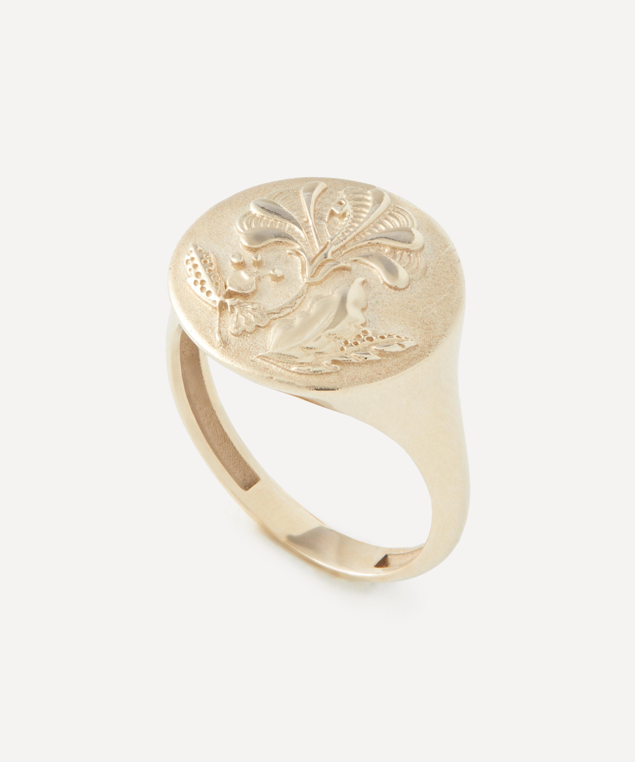 Liberty - 9ct Gold Mabelle Flower Signet Ring image number 0