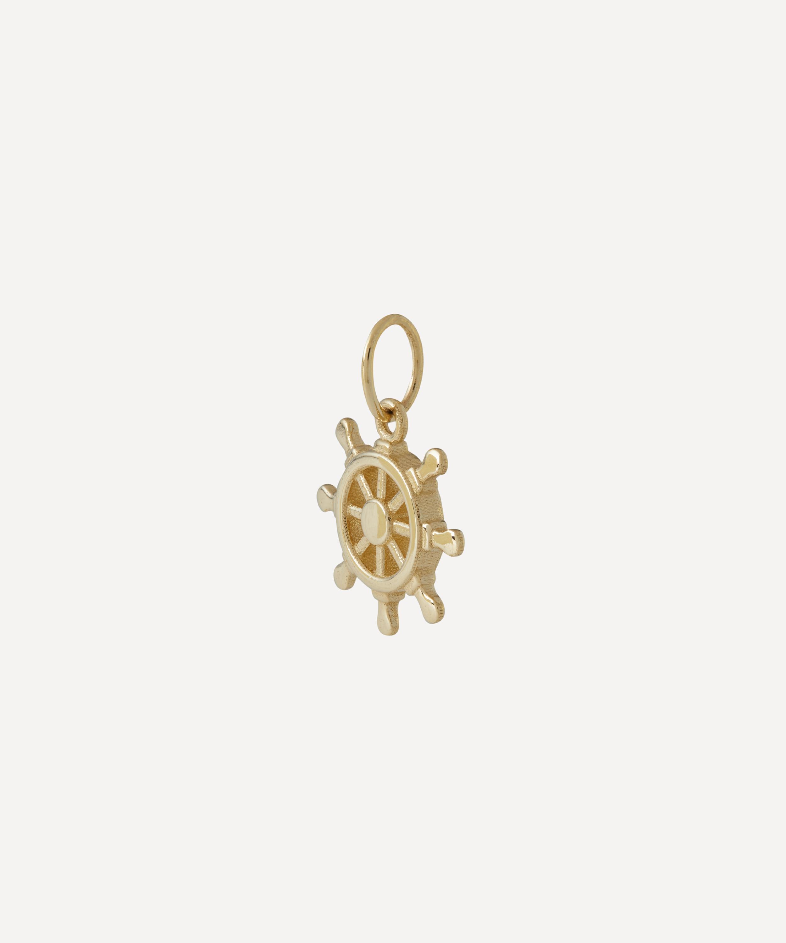 Liberty - 9ct Gold Nautical Helm Pendant image number 2