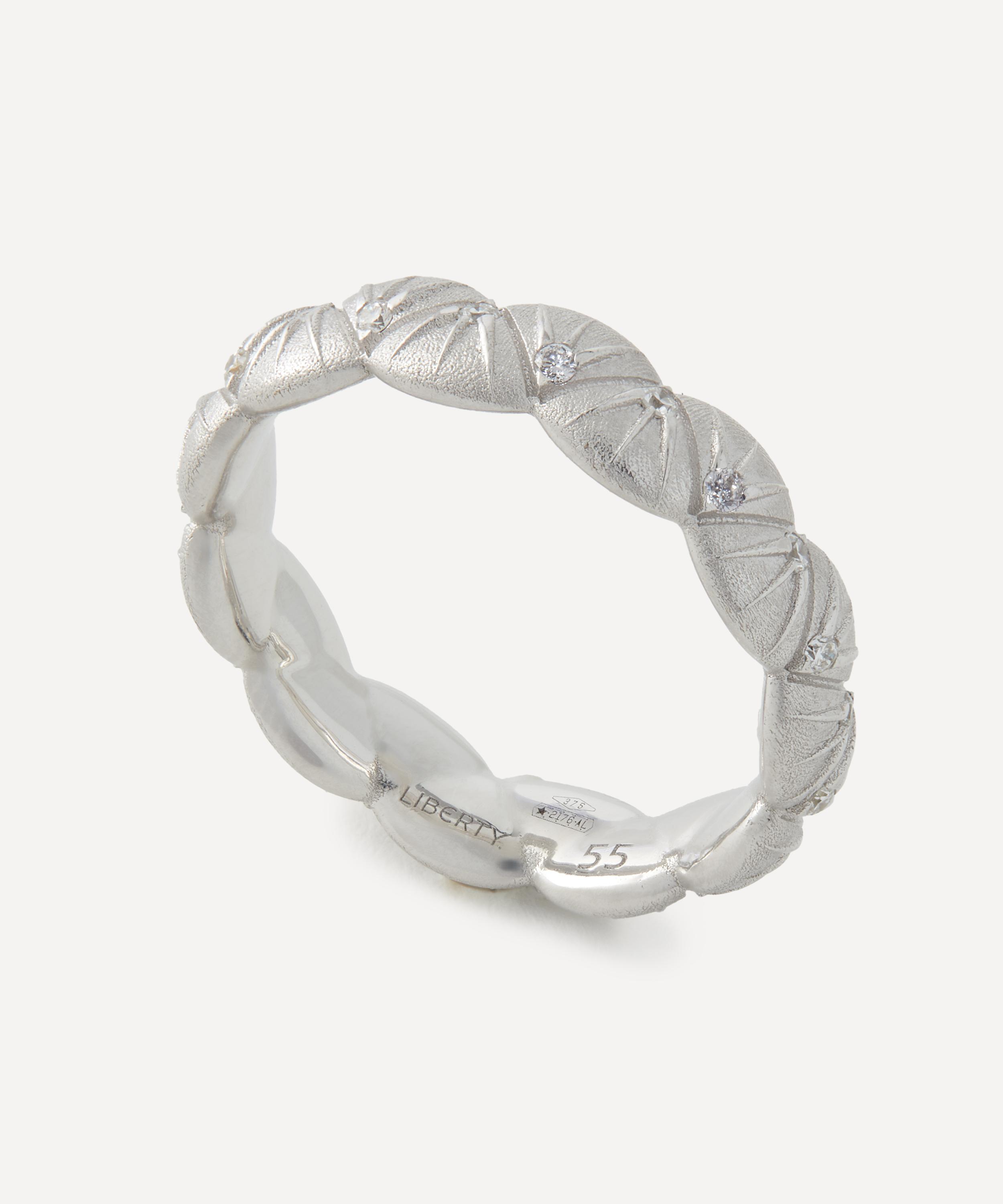 Liberty - 9ct White Gold Fanfare Ring image number 0