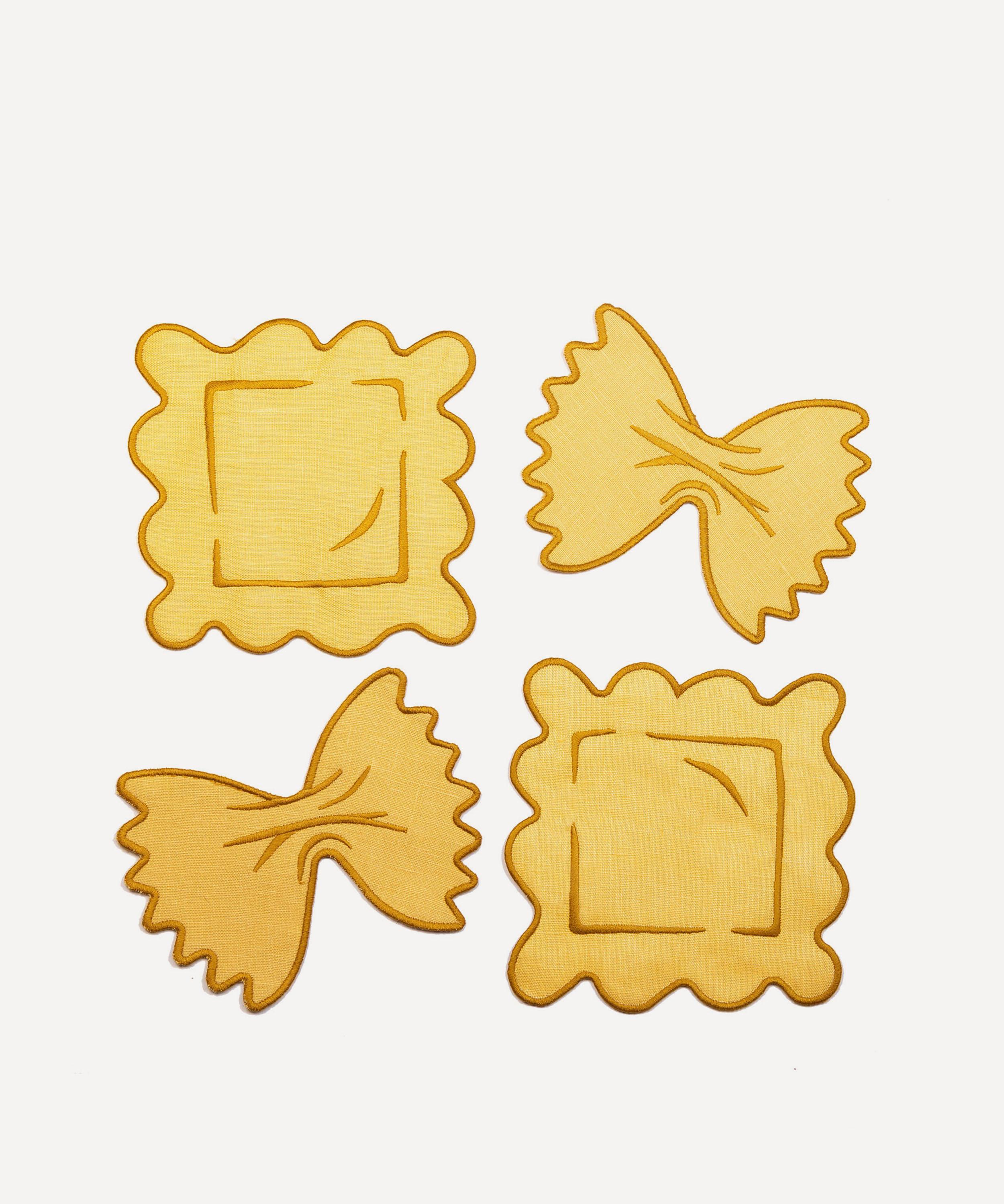 Piecework - Pasta Linen Cocktail Napkins Set of Four