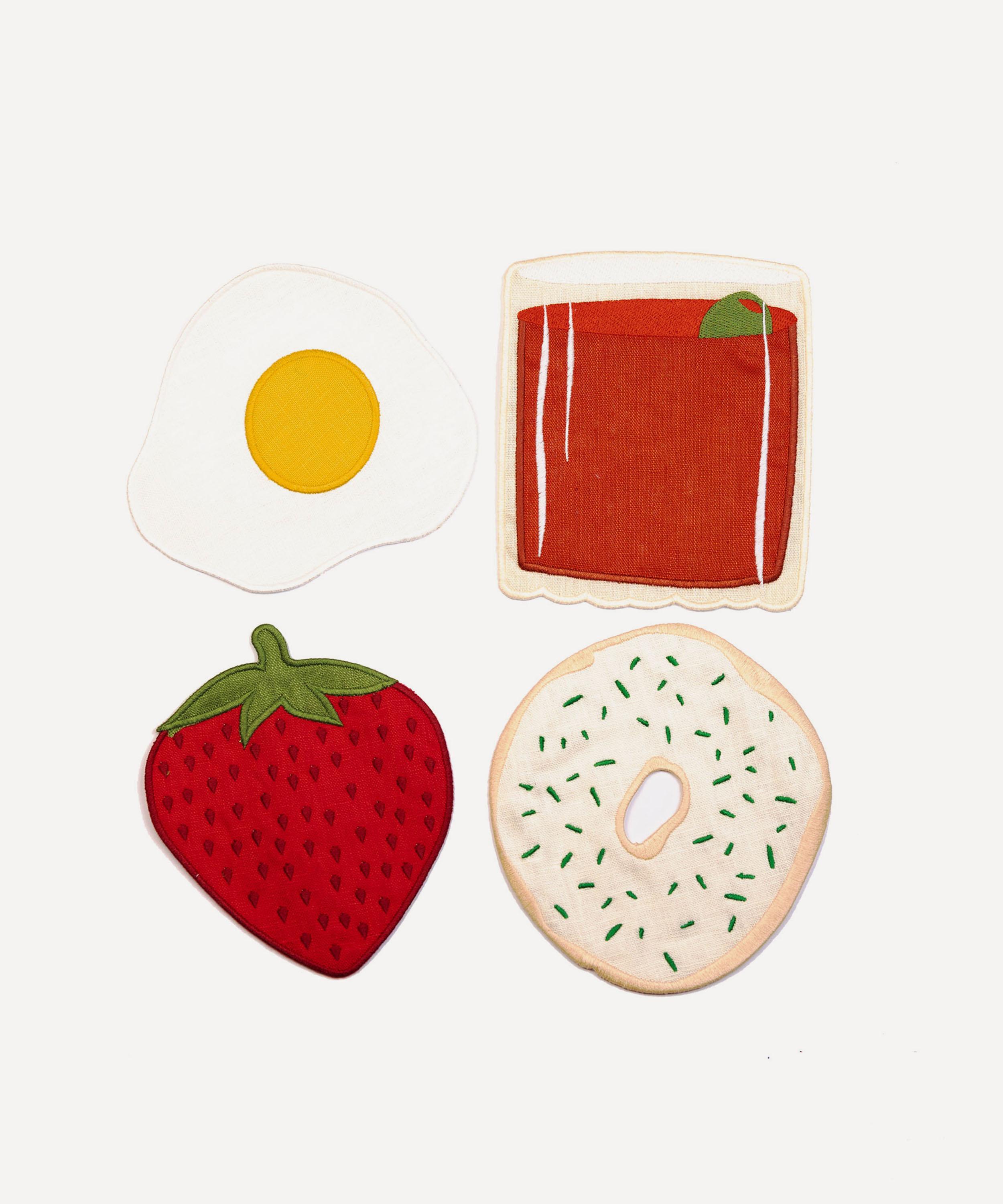 Piecework - Brunch Linen Cocktail Napkins Set of Four