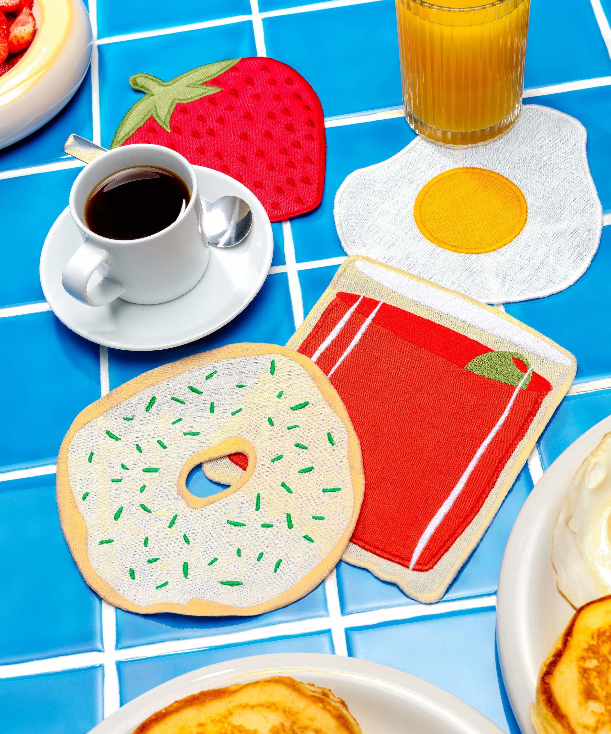 Piecework - Brunch Linen Cocktail Napkins Set of Four image number 1