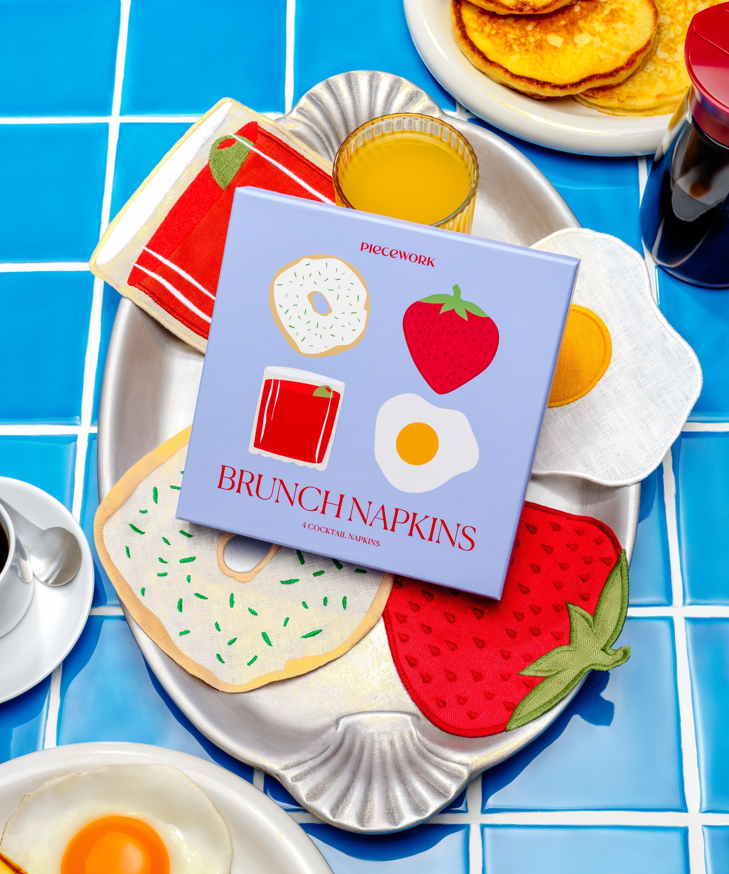 Piecework - Brunch Linen Cocktail Napkins Set of Four image number 2