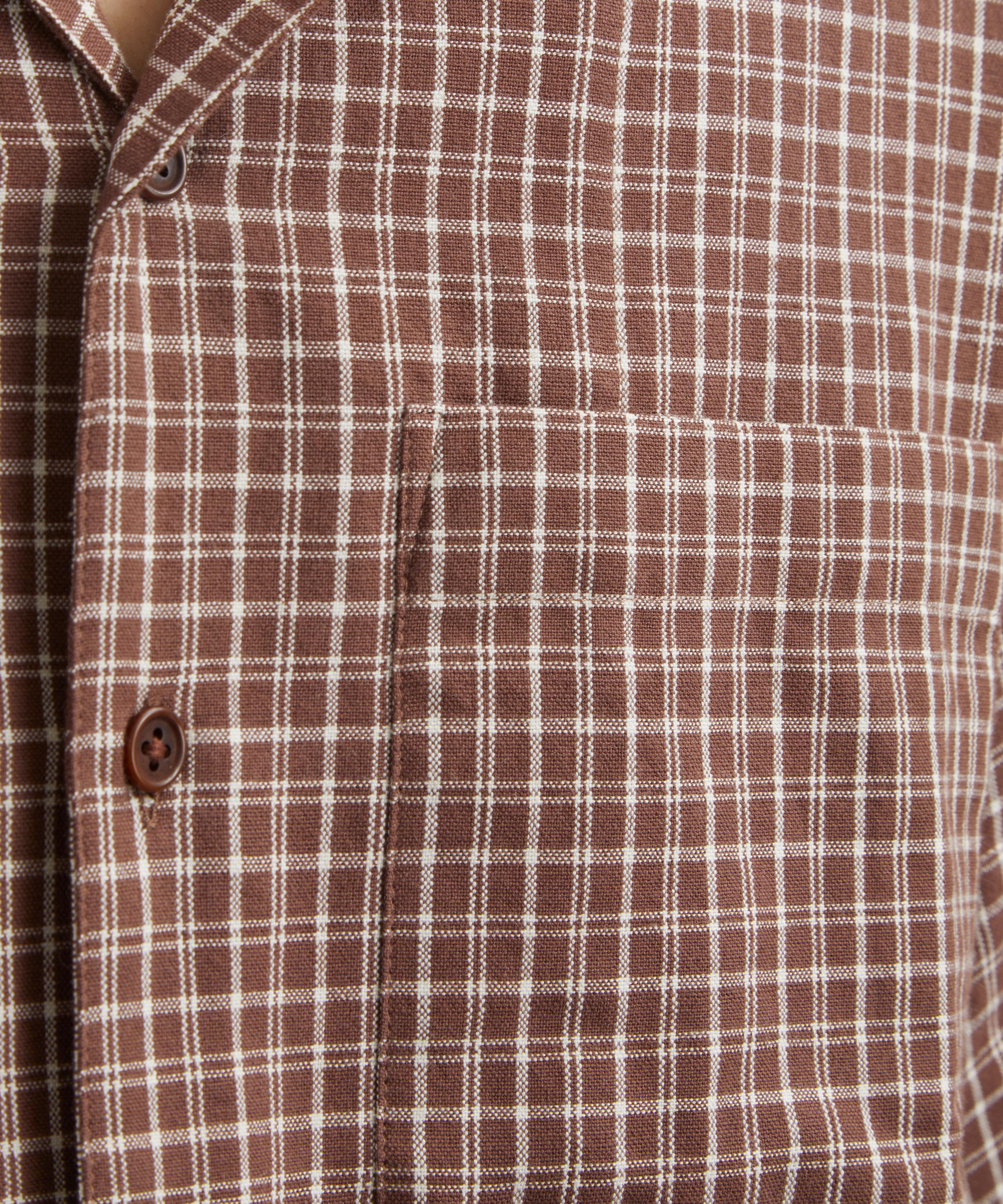 STORY mfg. - Pa Brown Check Shirt&nbsp; image number 4