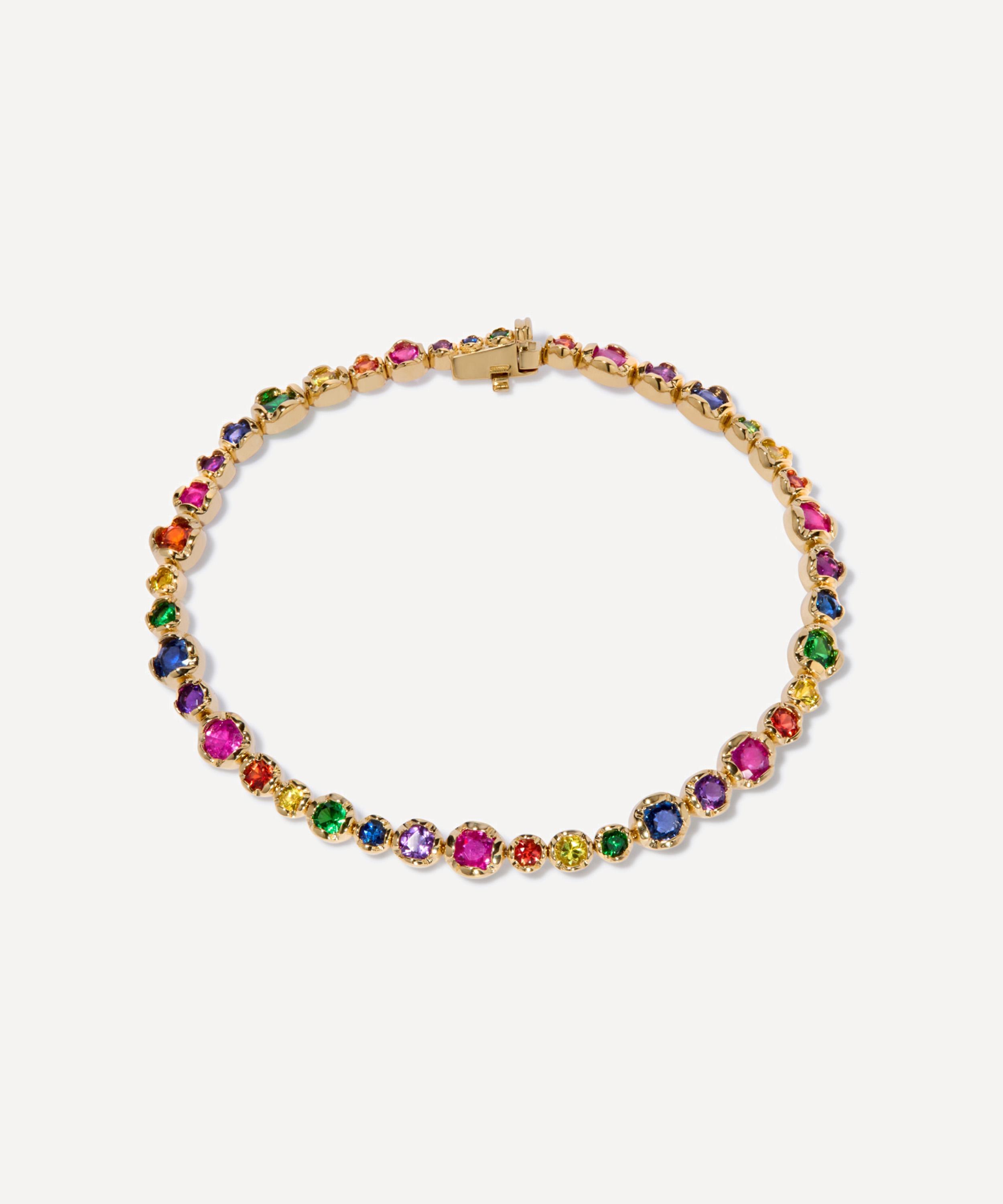 Annoushka - 18ct Gold Whoopsie Daisy Rainbow Tennis Bracelet image number 0