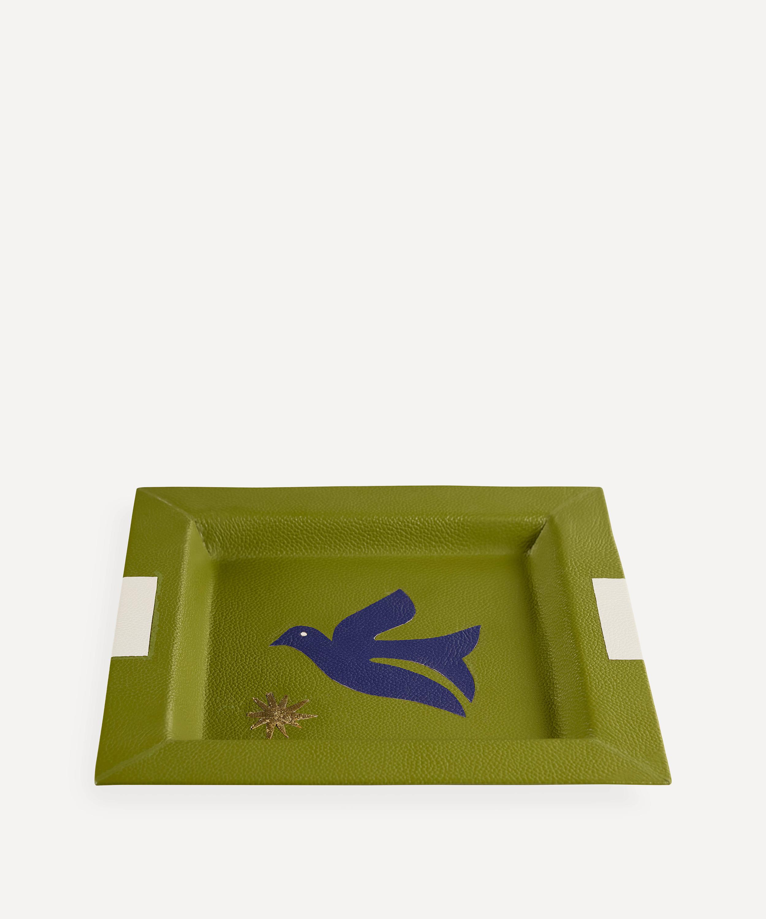 Jonathan Adler - Playa Leather Bird Square Tray image number 1