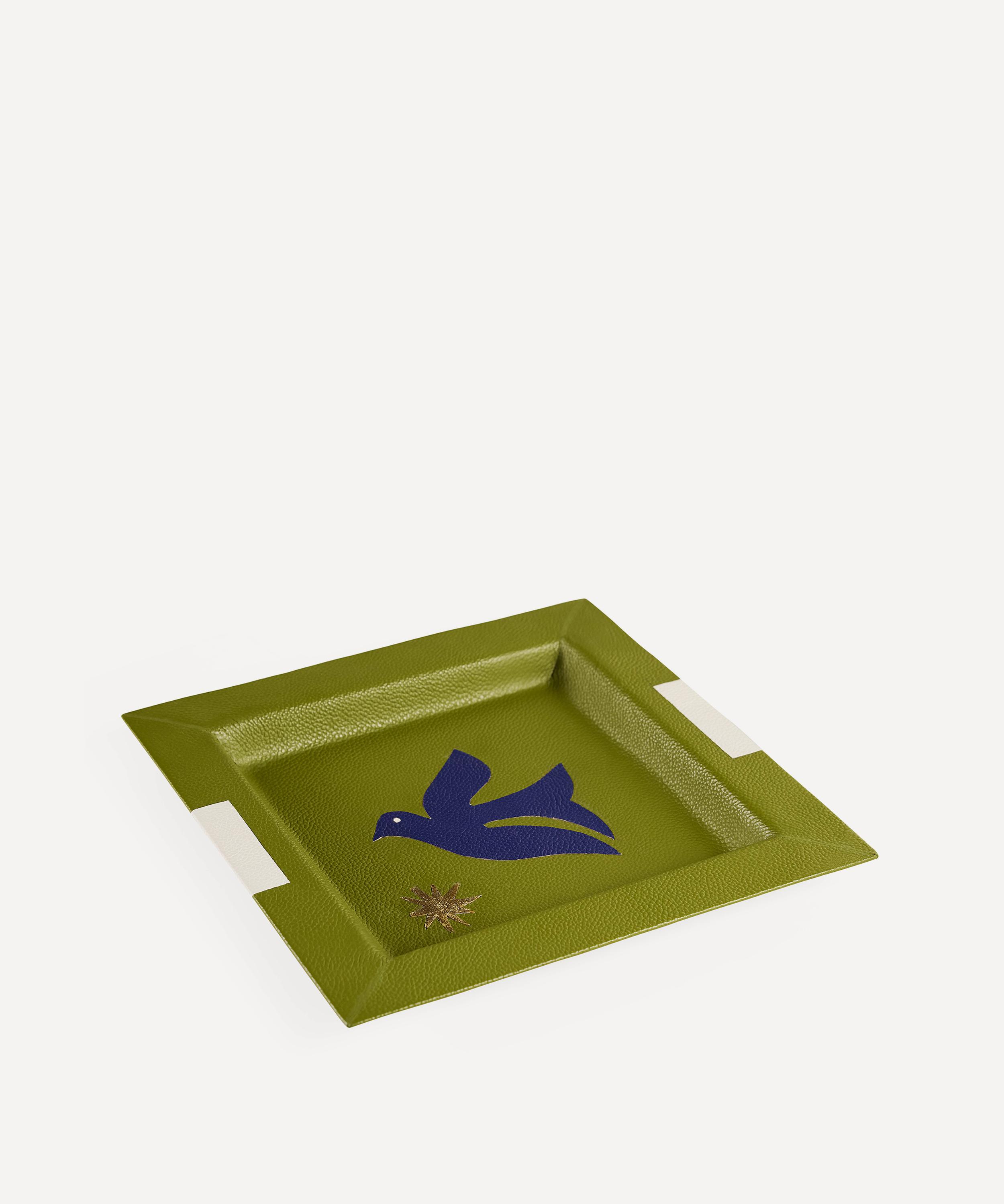 Jonathan Adler - Playa Leather Bird Square Tray image number 3