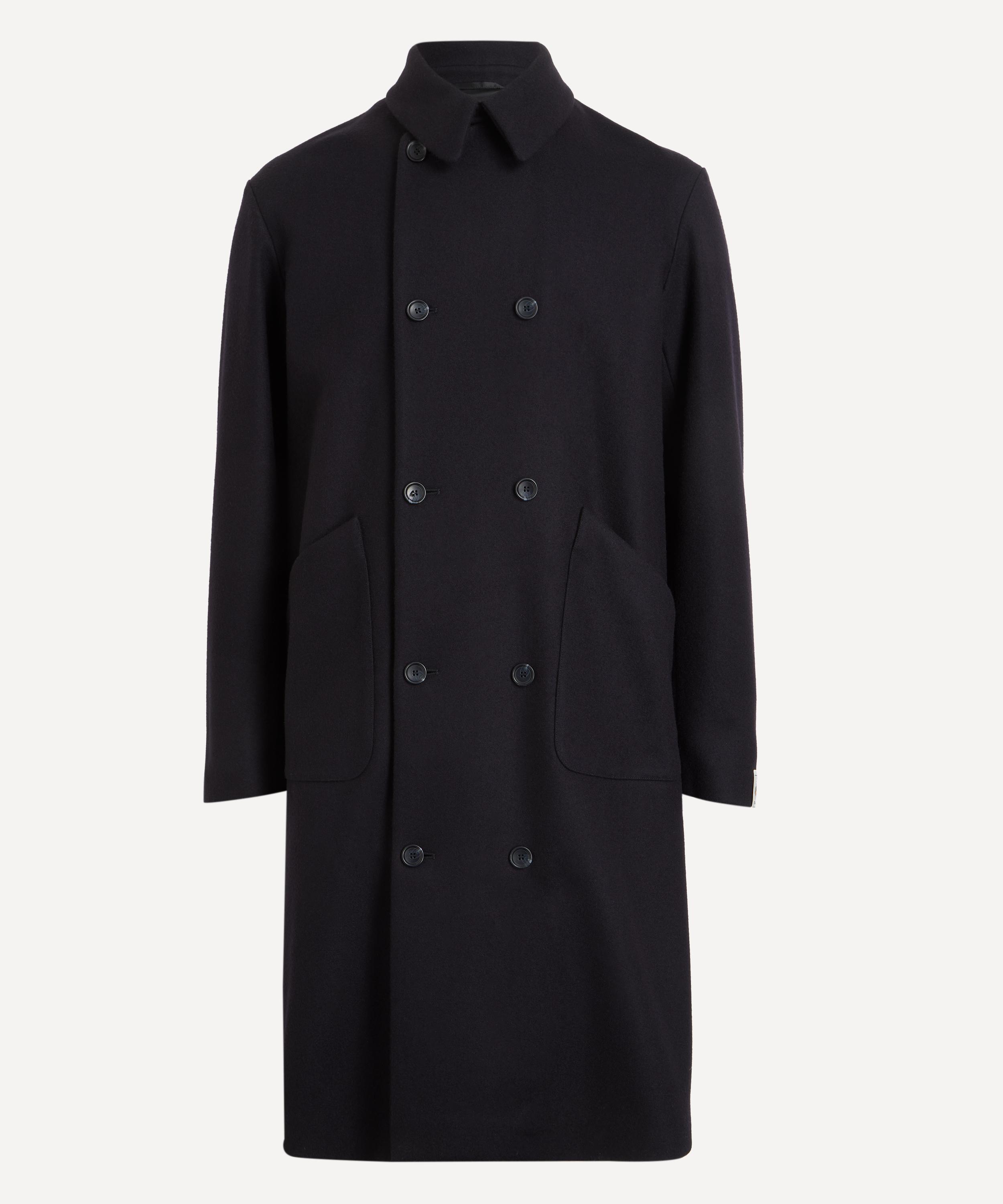 Bally - Navy Wool-Blend Double-Breasted Coat