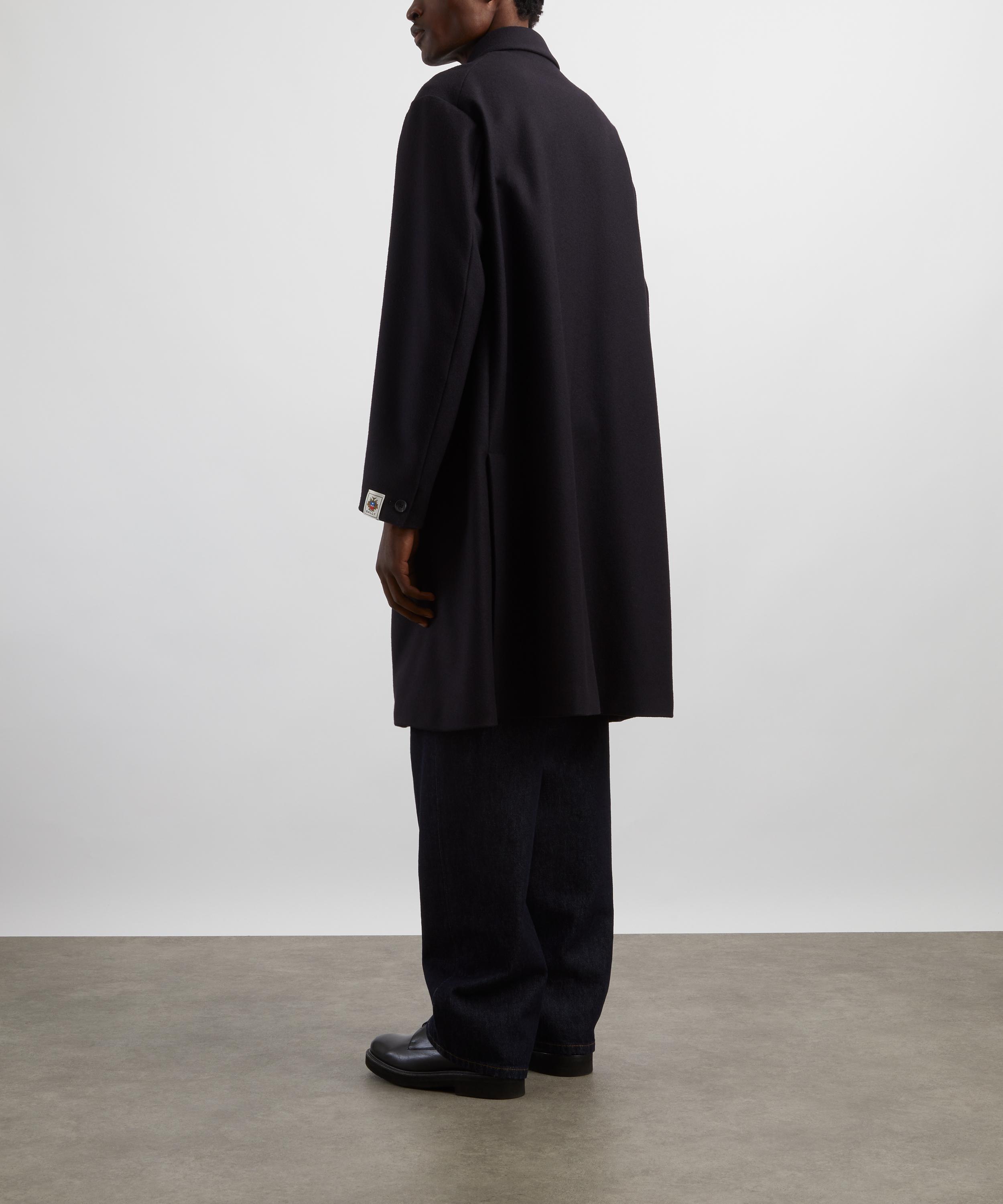 Bally - Navy Wool-Blend Double-Breasted Coat image number 2