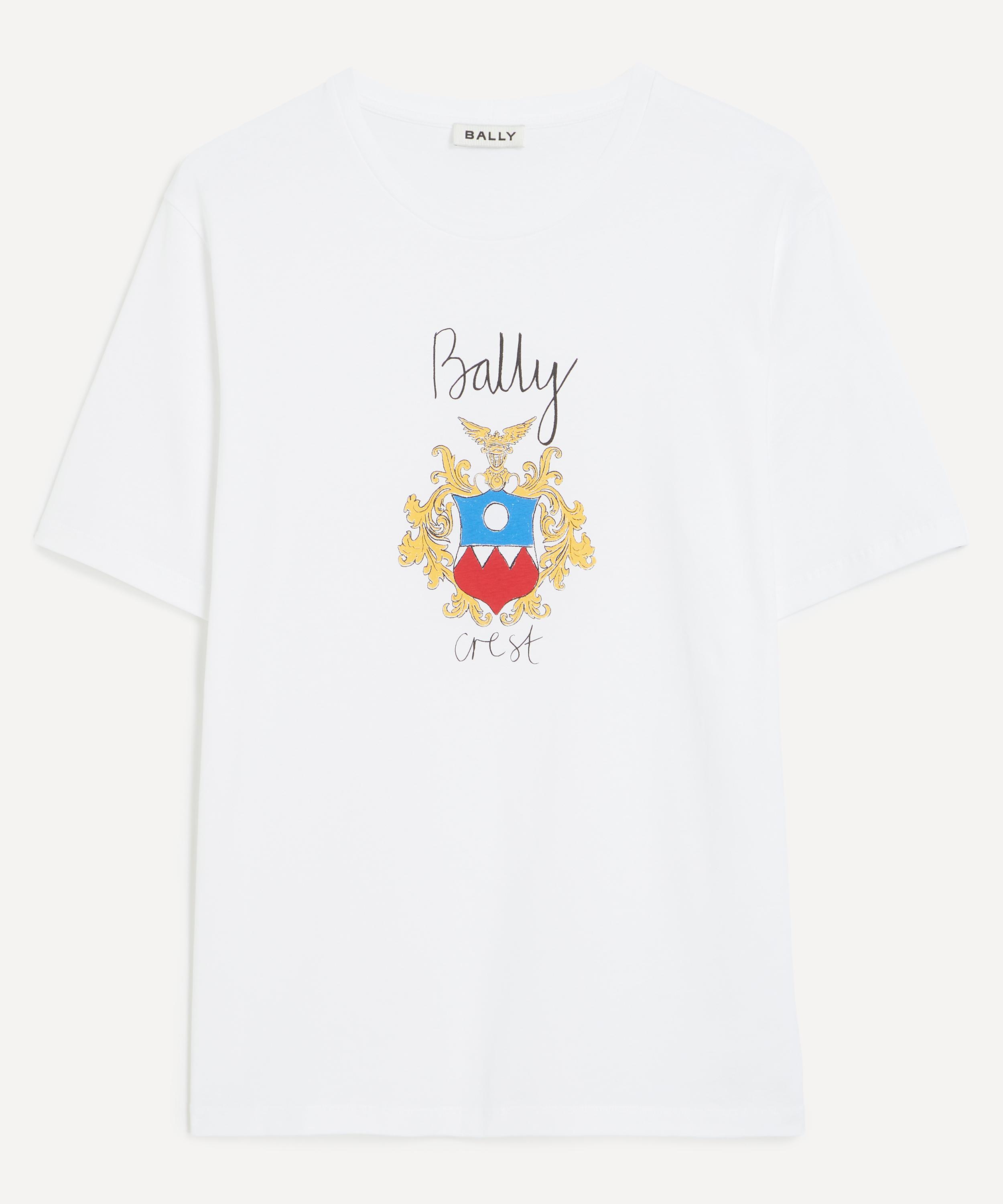 Bally - White Cotton Bally Crest T-Shirt image number 0