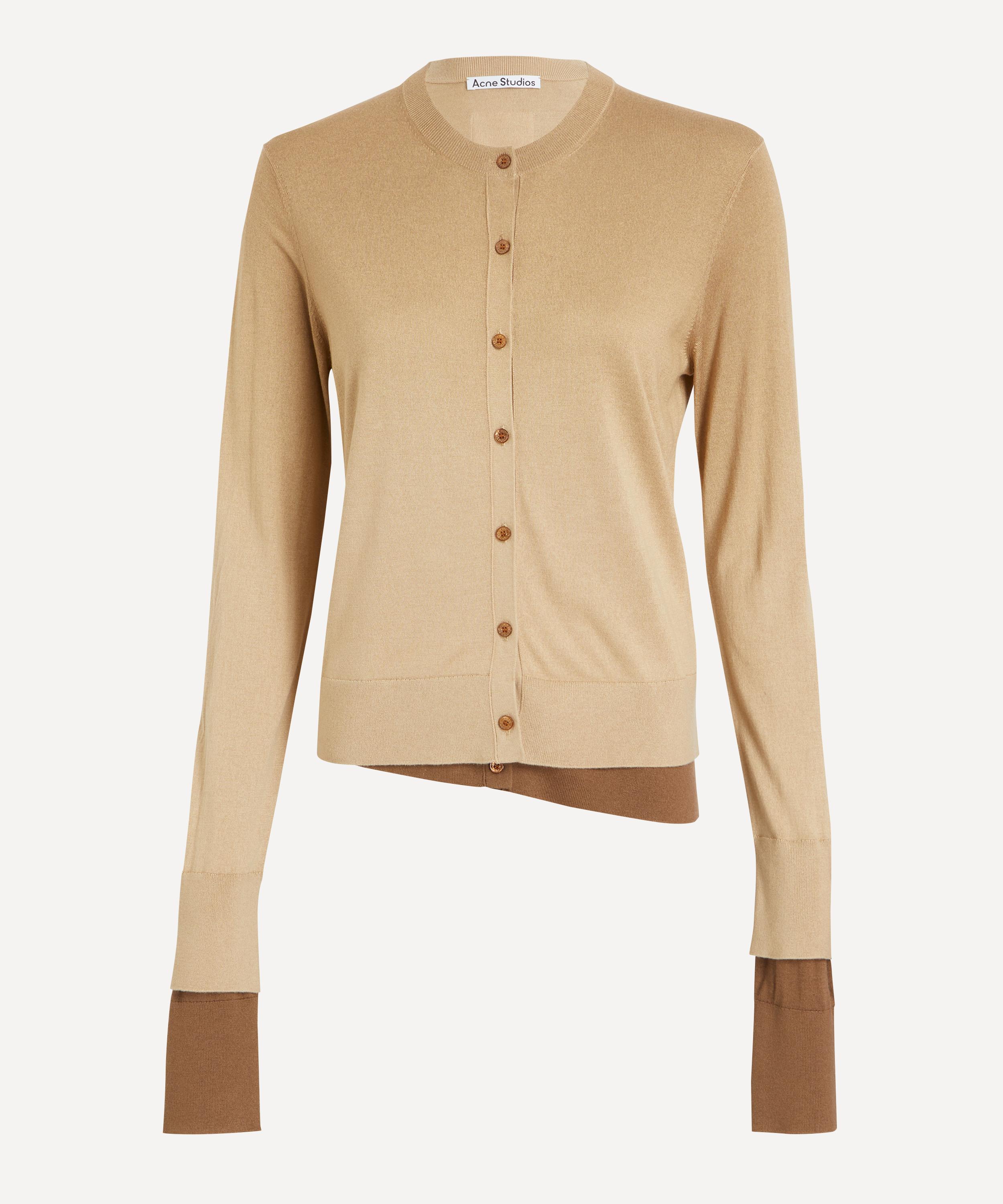 Acne Studios - Sand Beige Layered Silk Jumper image number 0