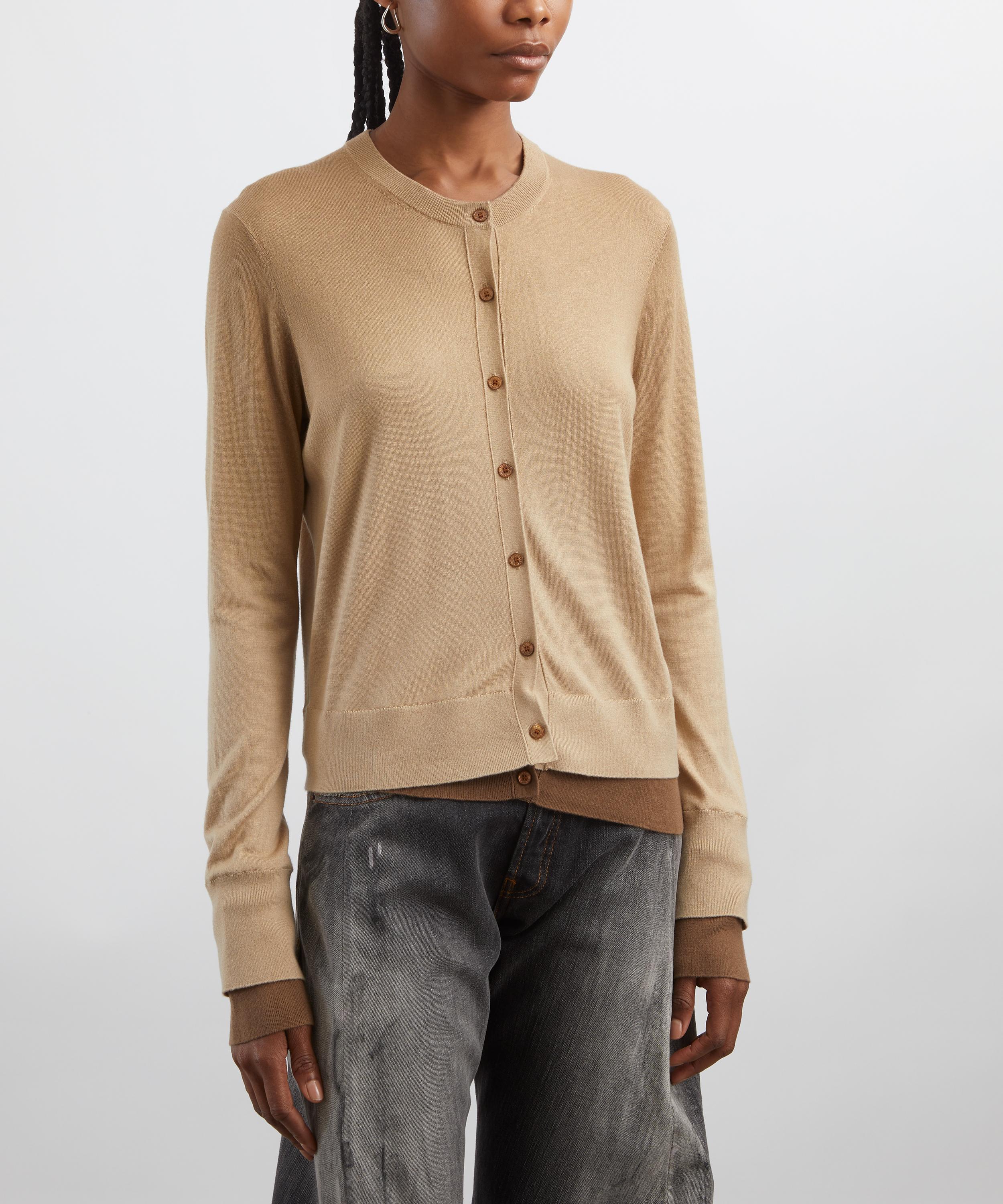 Acne Studios - Sand Beige Layered Silk Jumper image number 2