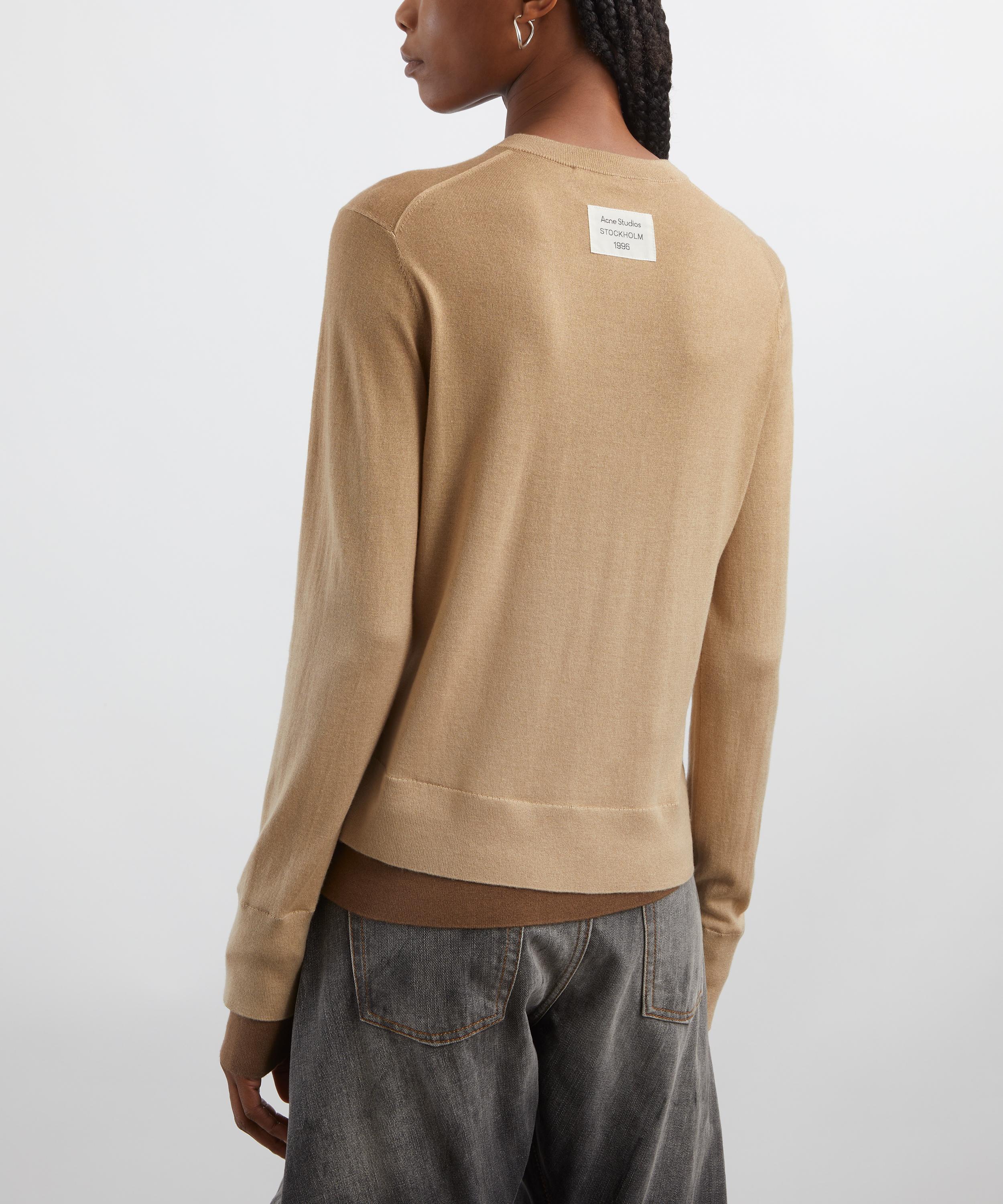 Acne Studios - Sand Beige Layered Silk Jumper image number 3