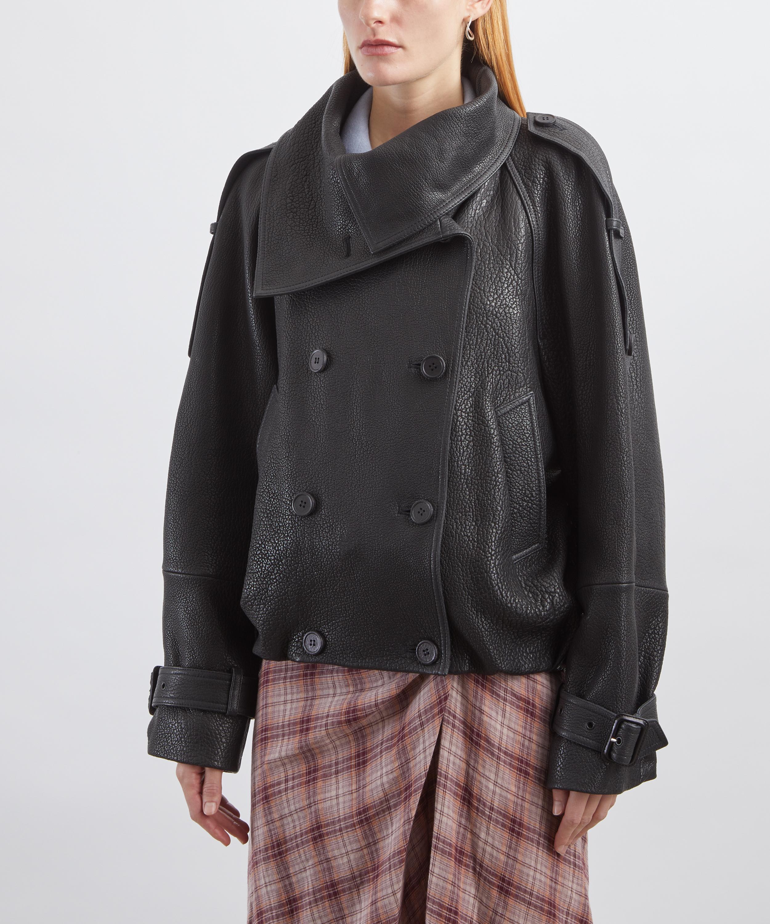 Acne Studios - Leather Trench Jacket image number 2